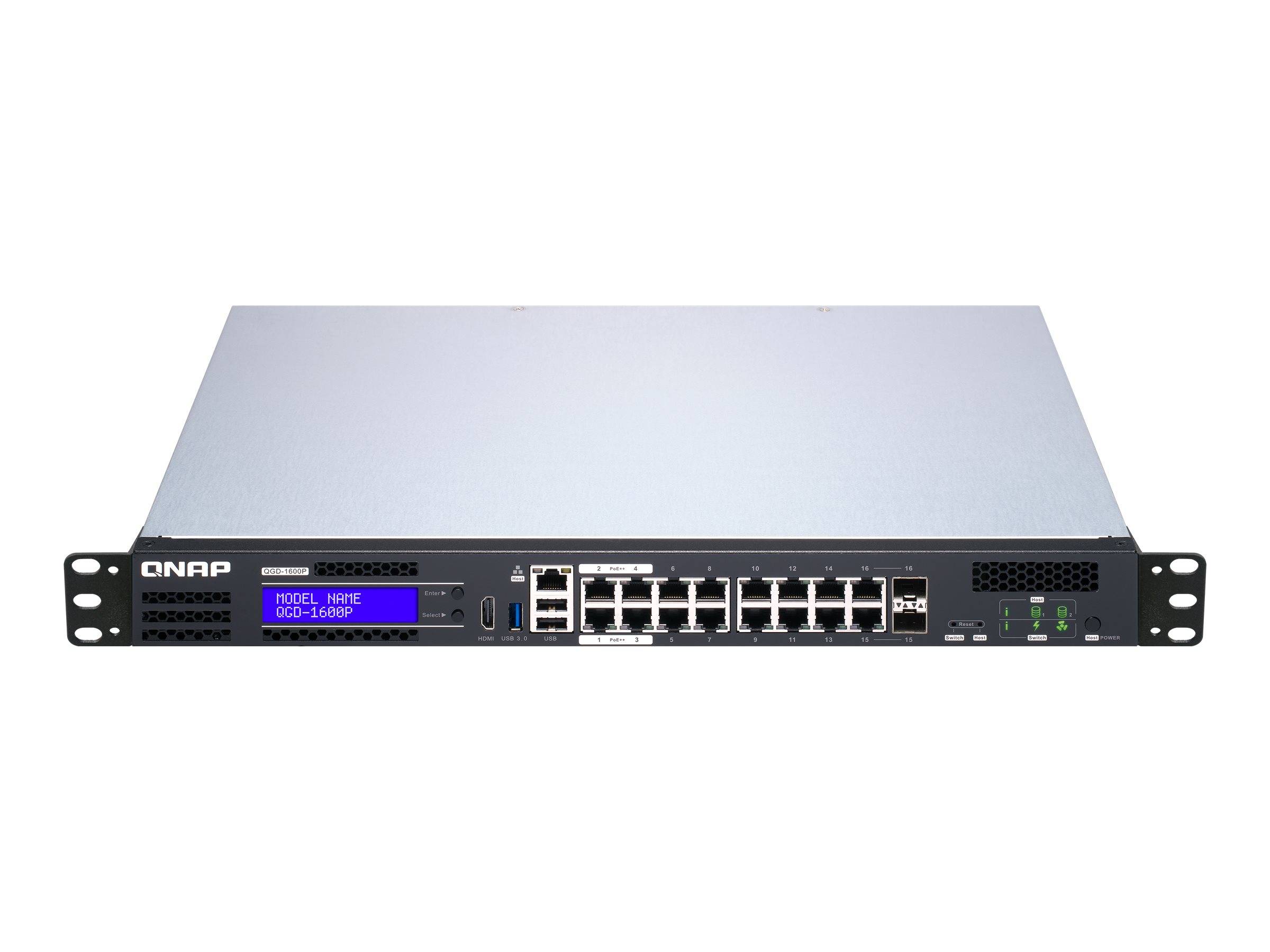 QNAP QGD-1600P - Switch - Smart - 4 x 10/100/1000 (PoE++)
