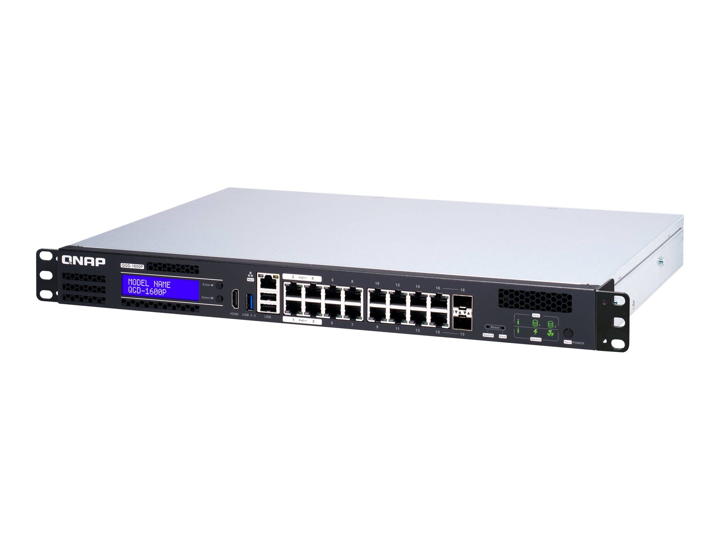 QNAP QGD-1600P - Switch - Smart - 4 x 10/100/1000 (PoE++)