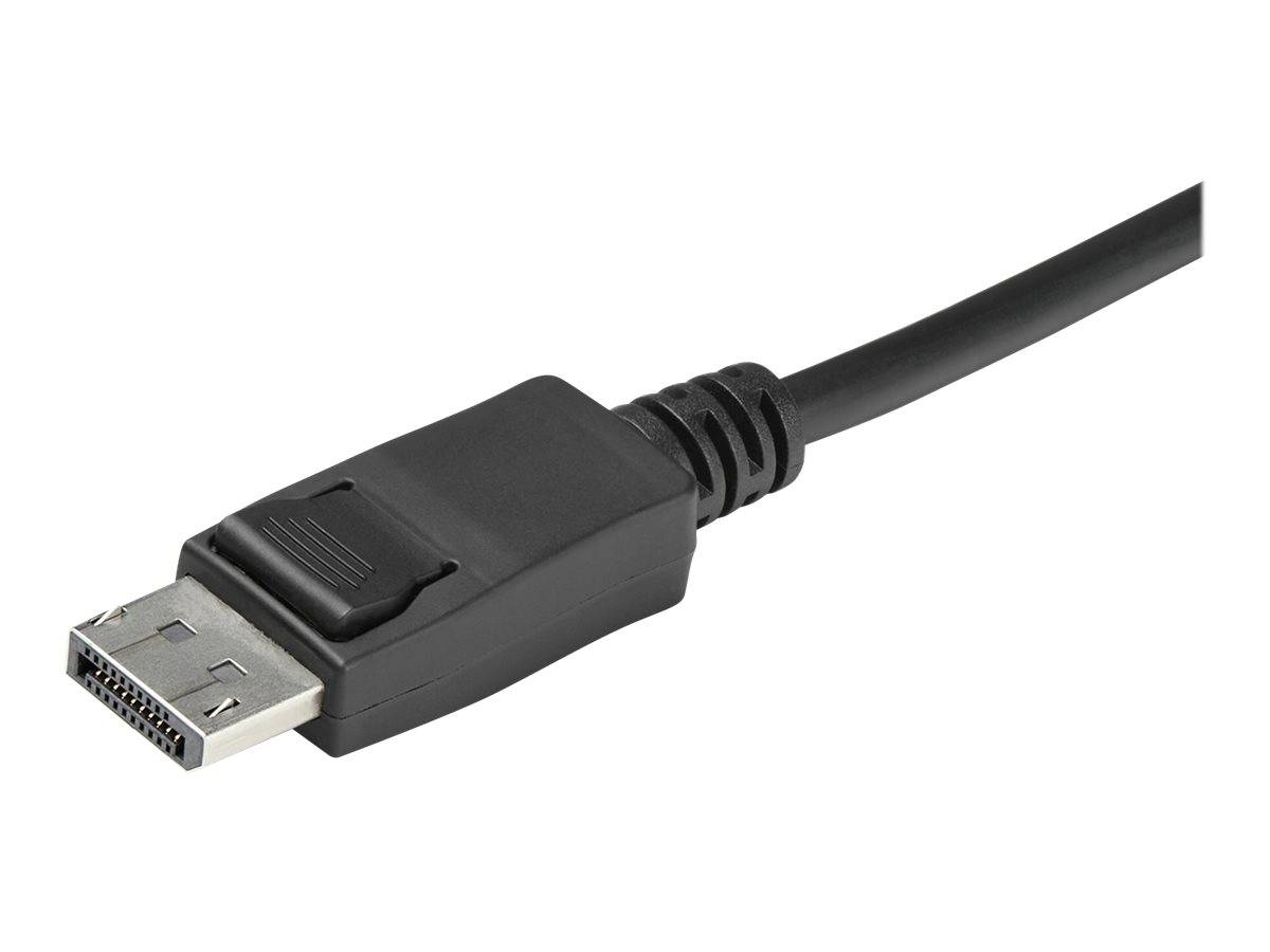 StarTech.com 2-Port USB DisplayPort KVM Switch - 4K 60 Hz - UHD DP 1.2 USB-KVM Umschalter mit 1,2 m Kabel & Audio - Bus-powered & remote switching