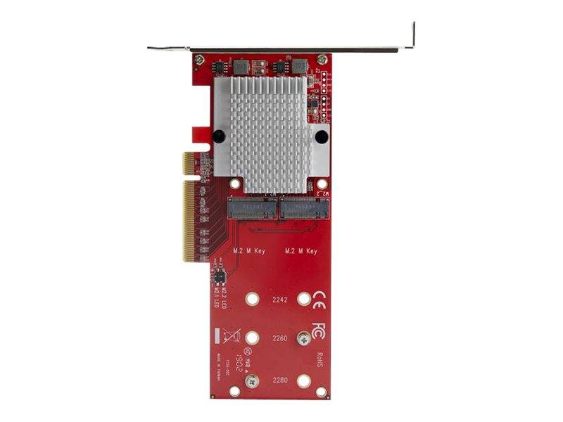 StarTech.com Dual M.2 PCIe SSD Adapter Karte - x8 / x16 Dual NVMe oder AHCI M.2 SSD zu PCI Express 3.0 - M.2 NGFF PCIe (