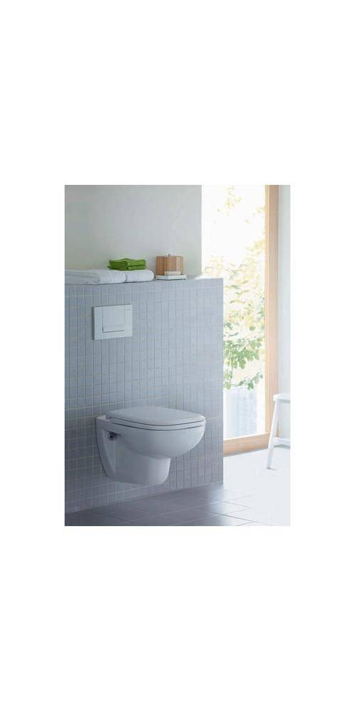 Duravit Wand-WC-Set D-CODE RIMLESS tief, 355x540mm weiß weiß