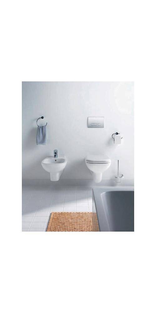Duravit Wand-WC-Set D-CODE RIMLESS tief, 355x540mm weiß weiß