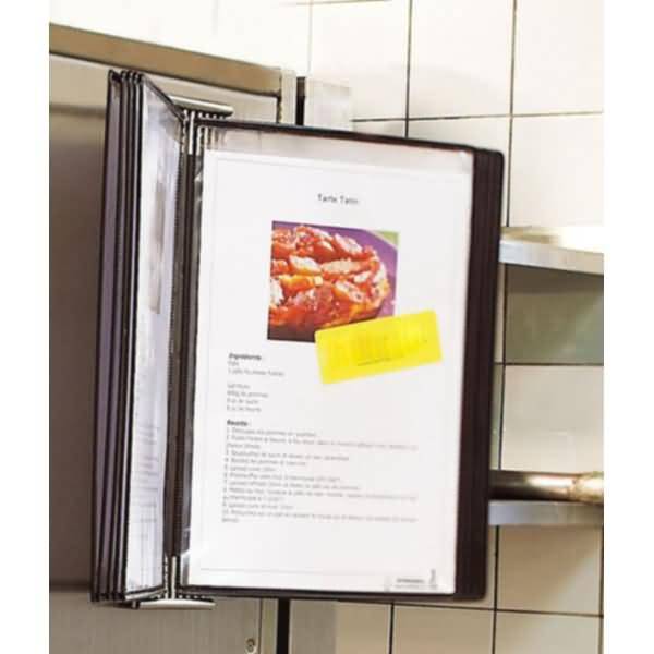 Sichttafel-Wandsystem magnetisch A4 grau mit 10 Sichttafeln schwarz