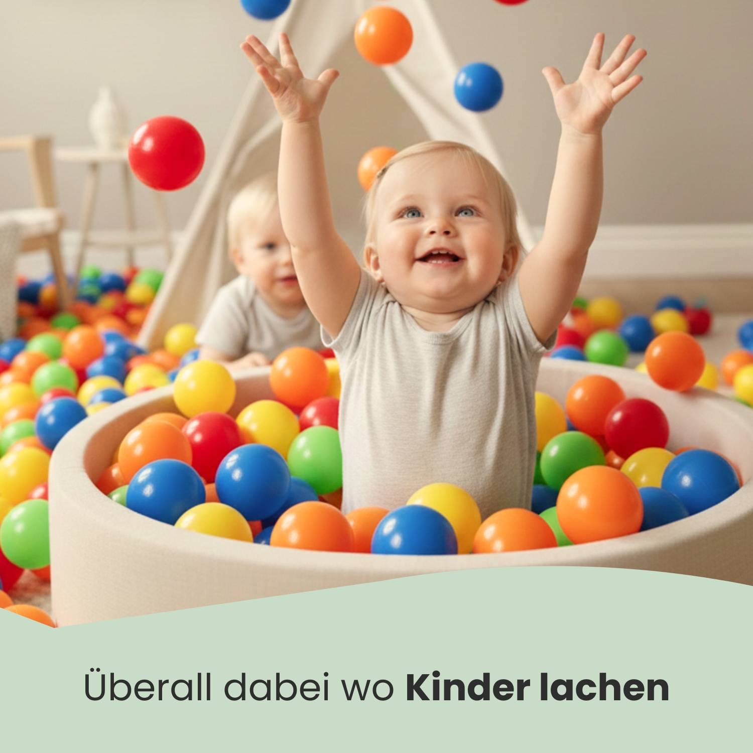 Bällebad Bälle 7cm - 300 Bunte Kunststoffbälle Kinder Baby Spielbälle Spielzeug