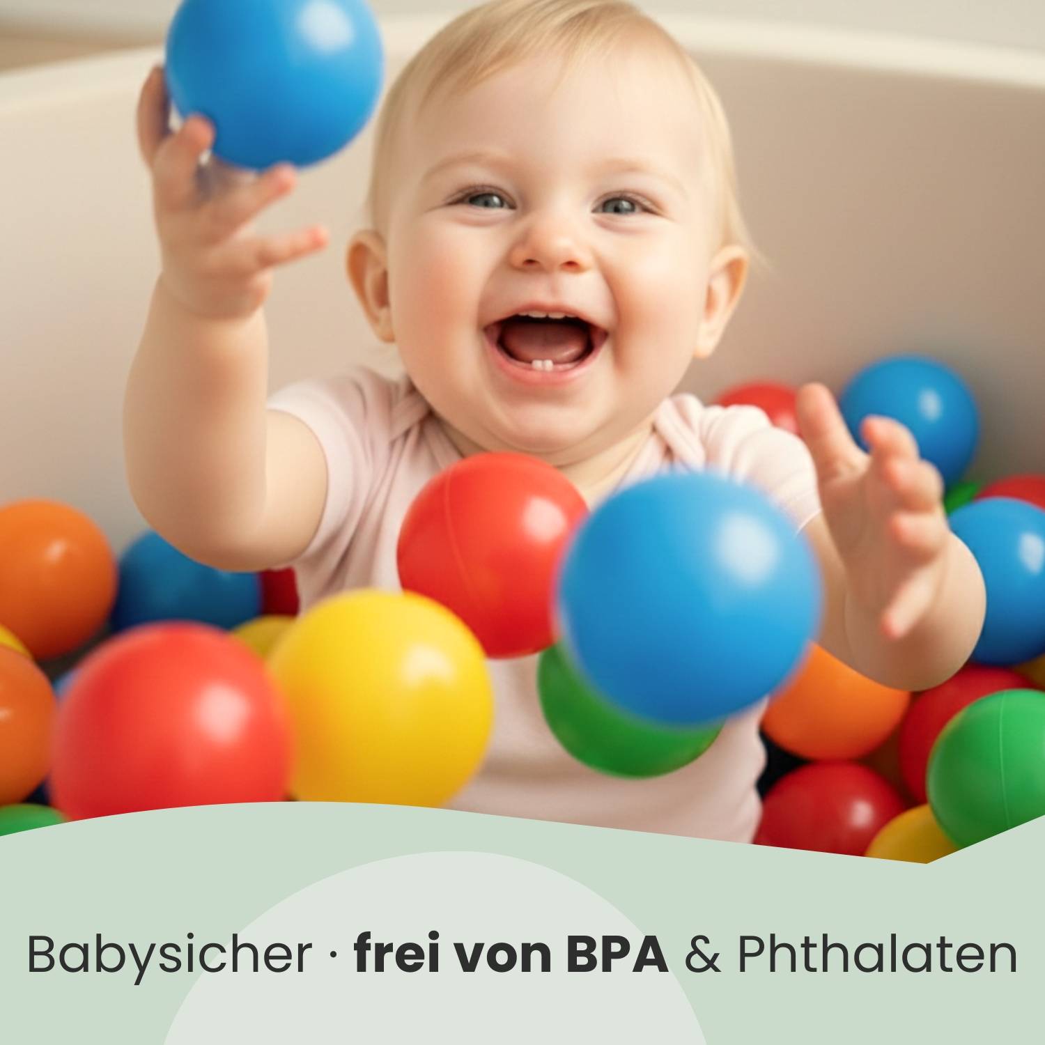 Bällebad Bälle 7cm - 200 Bunte Kunststoffbälle Kinder Baby Spielbälle Spielzeug