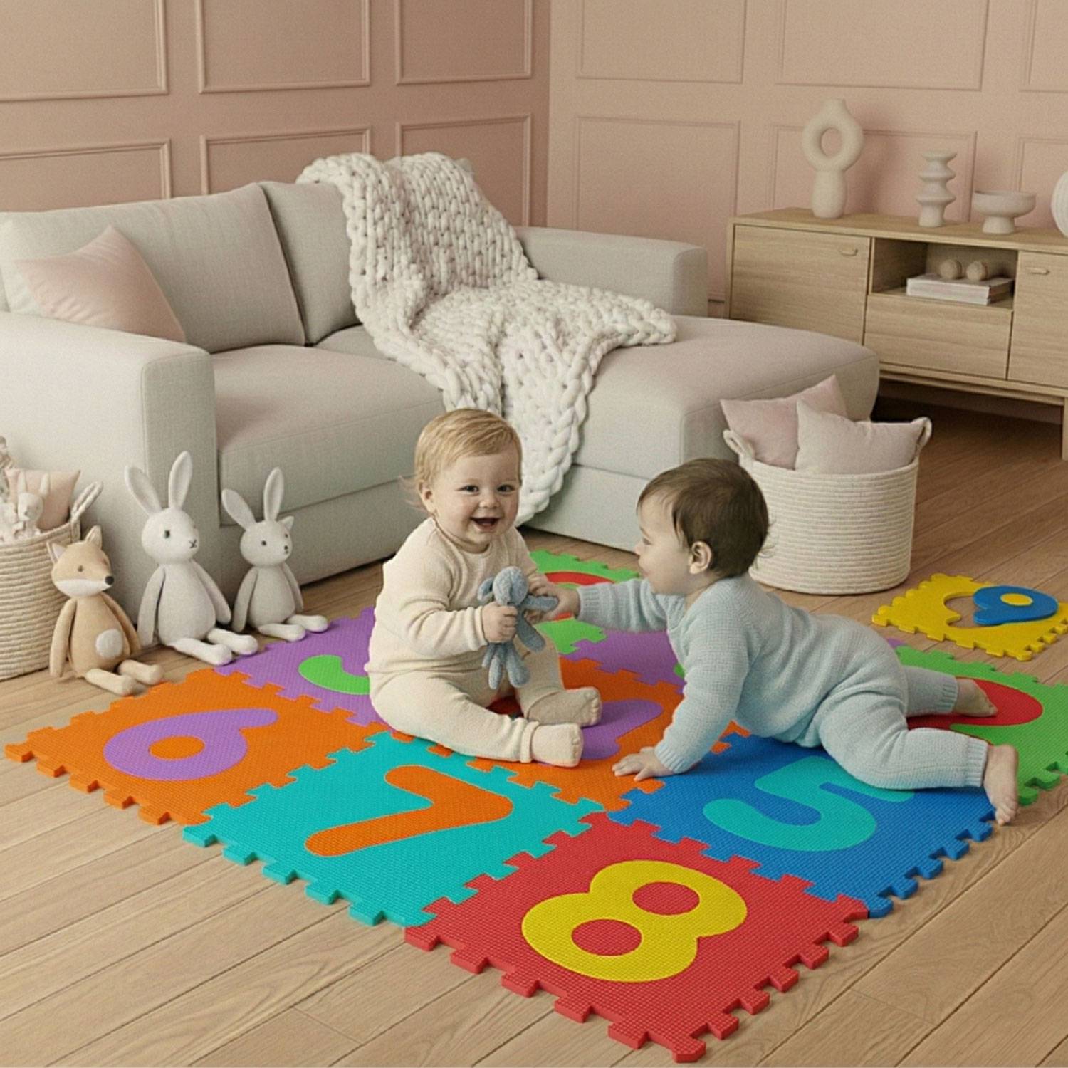 Baby Puzzlematte Kinder Spielmatte EVA Krabbelmatte Babymatte Bodenmatte Zahlen