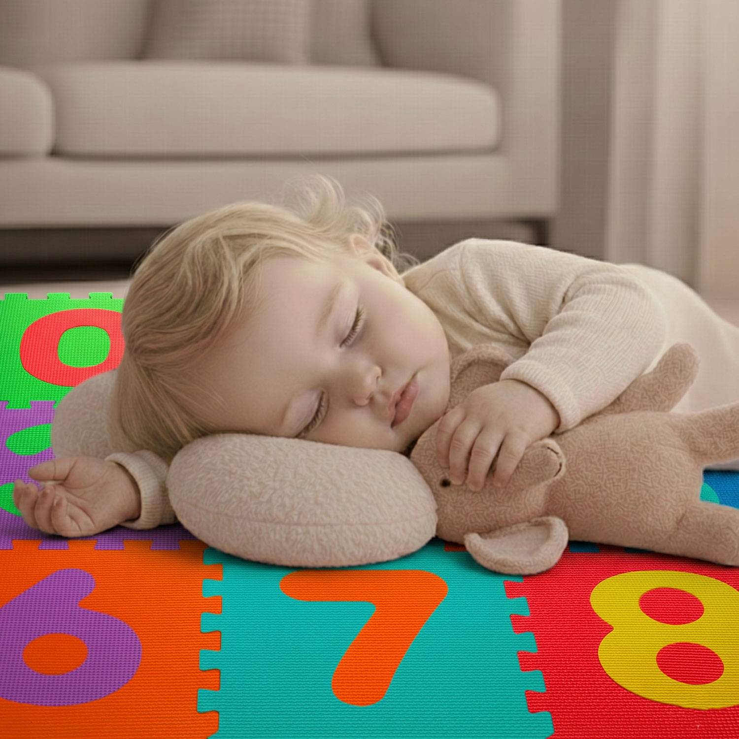 Baby Puzzlematte Kinder Spielmatte EVA Krabbelmatte Babymatte Bodenmatte Zahlen