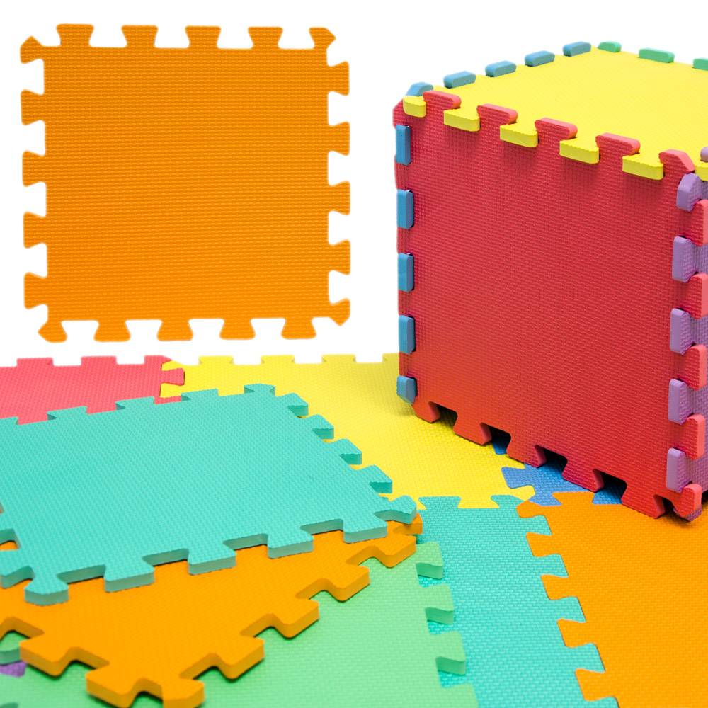 9 Teile Baby Kinder Puzzlematte ab Null - 30x30 Puzzle Spielmatte Krabbelmatte