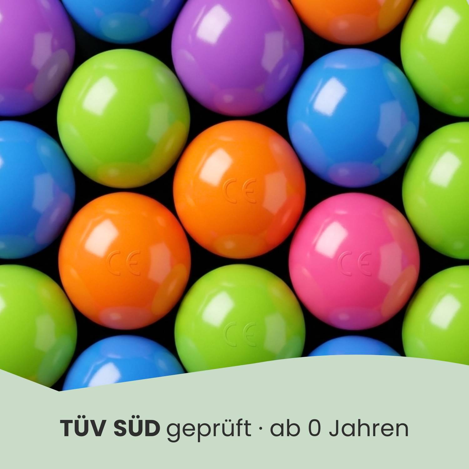 Bällebad Bälle 5,5 - 50 Bunte Kunststoffbälle Kinder Baby Spielbälle Spielzeug