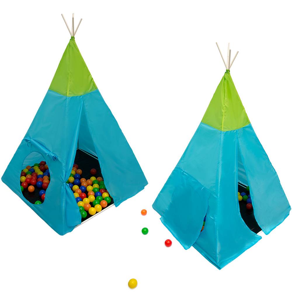 Spielzelt Bällebad Zelt Pocahontas mit Tunnel und Wigwam