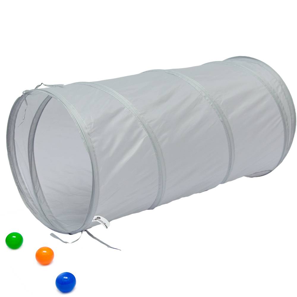 Spielzelt Kinderzelt mit Tunnel JUMBO | Bällebad Zelt für Drinnen und Draußen | Kinderspielzelt inkl. Aufbewahrungstasche