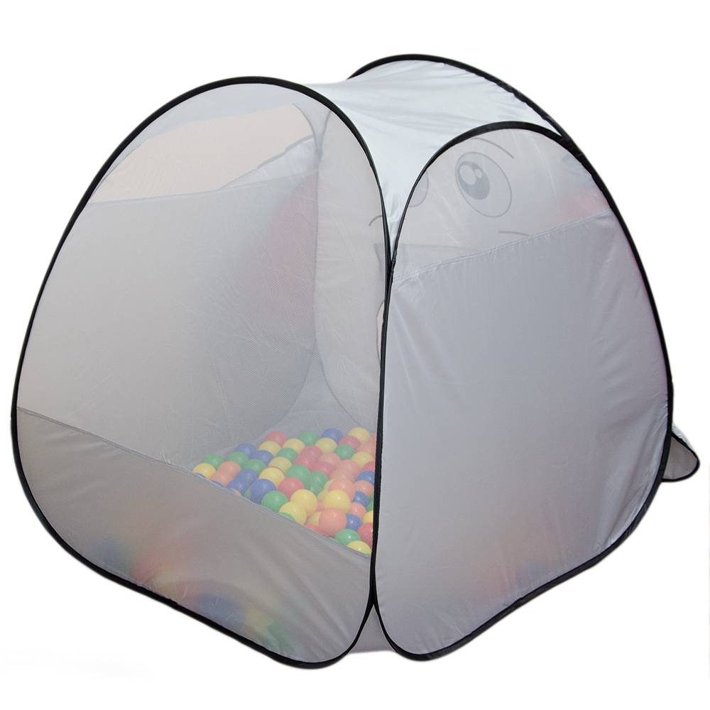 Spielzelt Kinderzelt mit Tunnel JUMBO | Bällebad Zelt für Drinnen und Draußen | Kinderspielzelt inkl. Aufbewahrungstasche