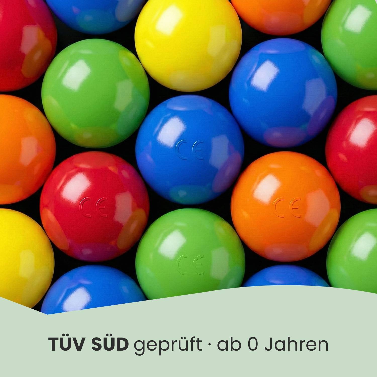 750 bunte Bälle für Bällebad 5,5cm Babybälle Plastikbälle Baby Spielbälle