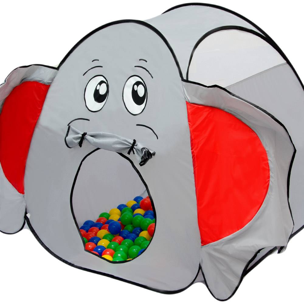 Spielset Kinderspielzelt Jumbo inkl. 200 Bällebadbällen | Spielzelt Spielhaus für Jungen und Mädchen | Kinder-Bällebad-Zelt mit Spielbällen | in