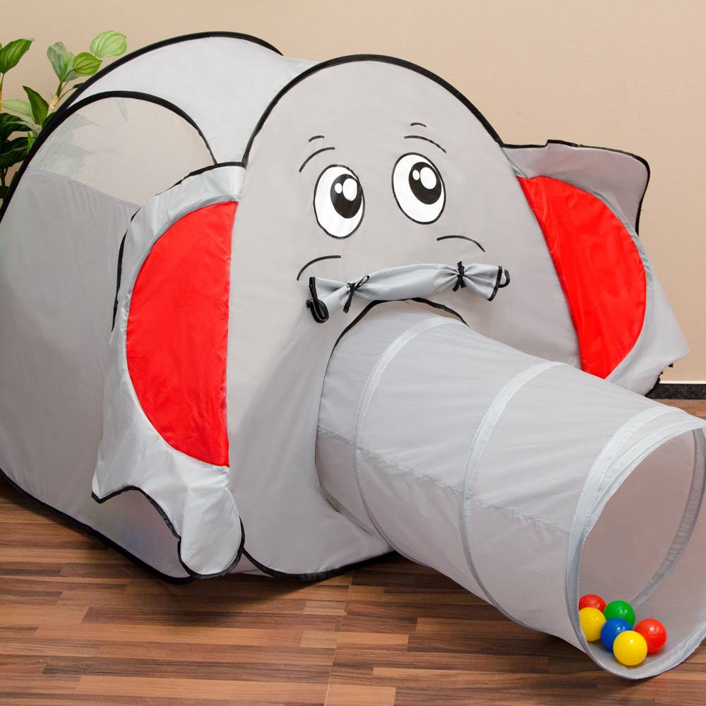 Spielset Kinderspielzelt Jumbo inkl. 200 Bällebadbällen | Spielzelt Spielhaus für Jungen und Mädchen | Kinder-Bällebad-Zelt mit Spielbällen | in