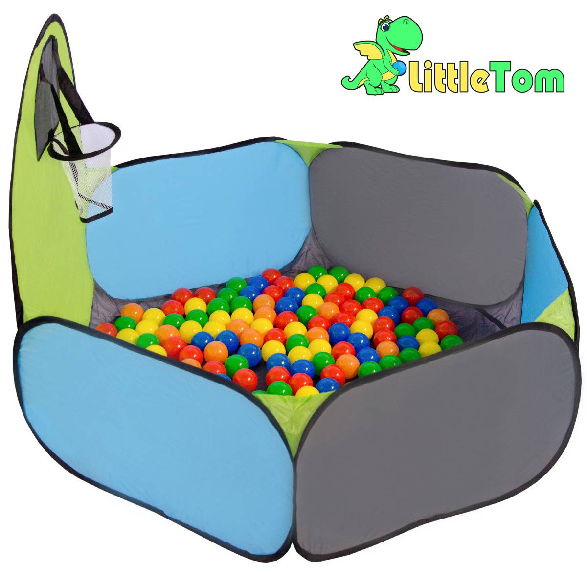 LittleTom Spielzelt Popup Kinderzelt Bällebad-Pool Pumba inkl. 200 Bällebadbällen