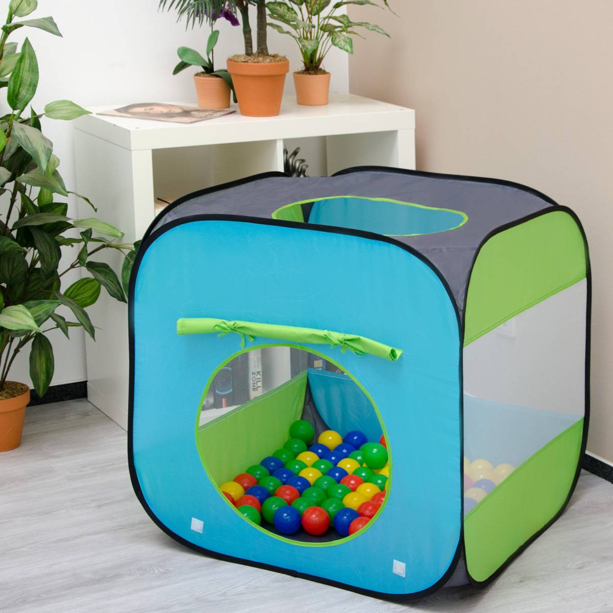 Spielset Kinderspielzelt Arielle | Spielzelt Spielhaus Bällebad-Pool für Jungen und Mädchen | Kinder-Bällebad-Zelt mit Spielbällen | inkl. Traget