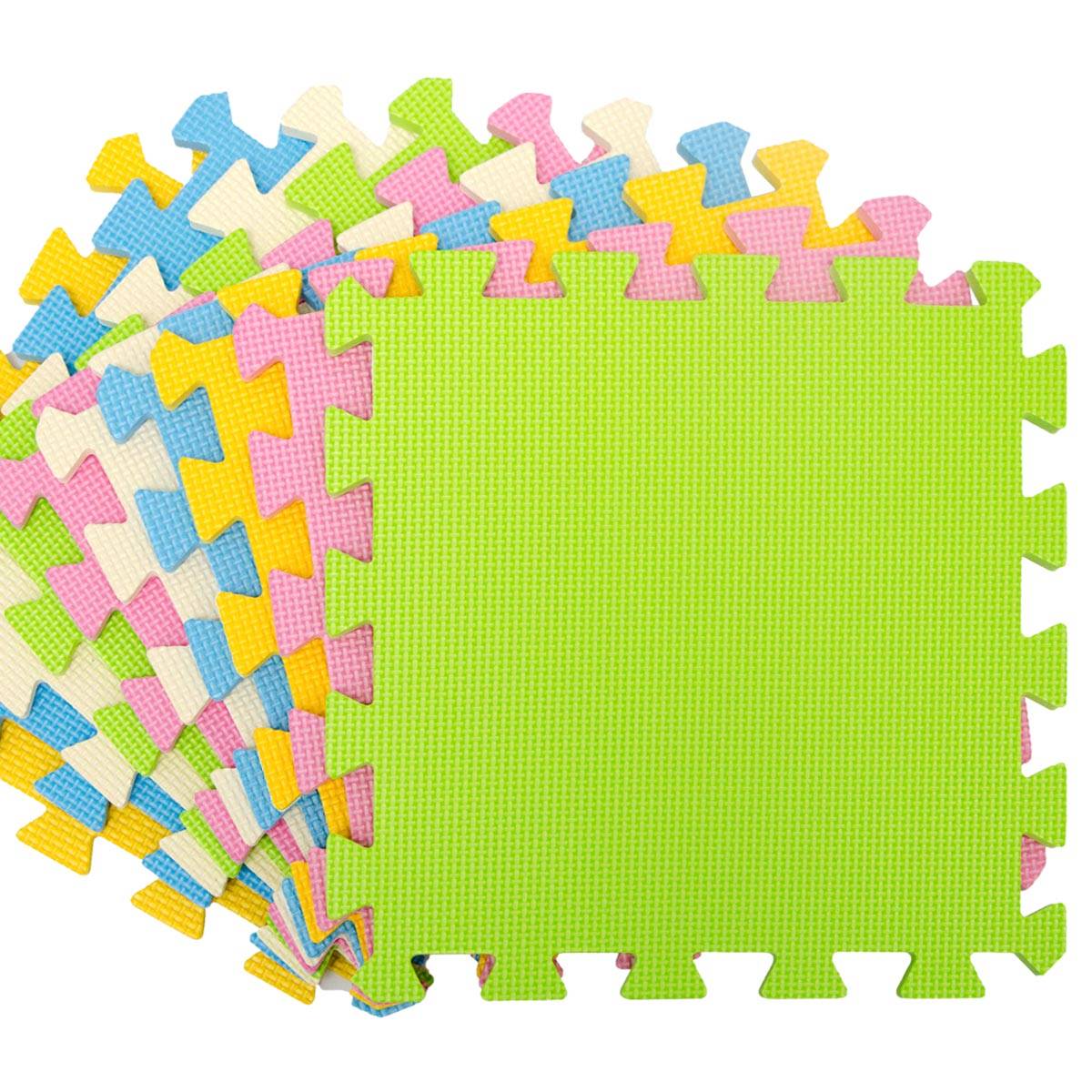 9 Teile Baby Kinder Puzzlematte ab Null - 30x30 Puzzle Spielmatte Krabbelmatte