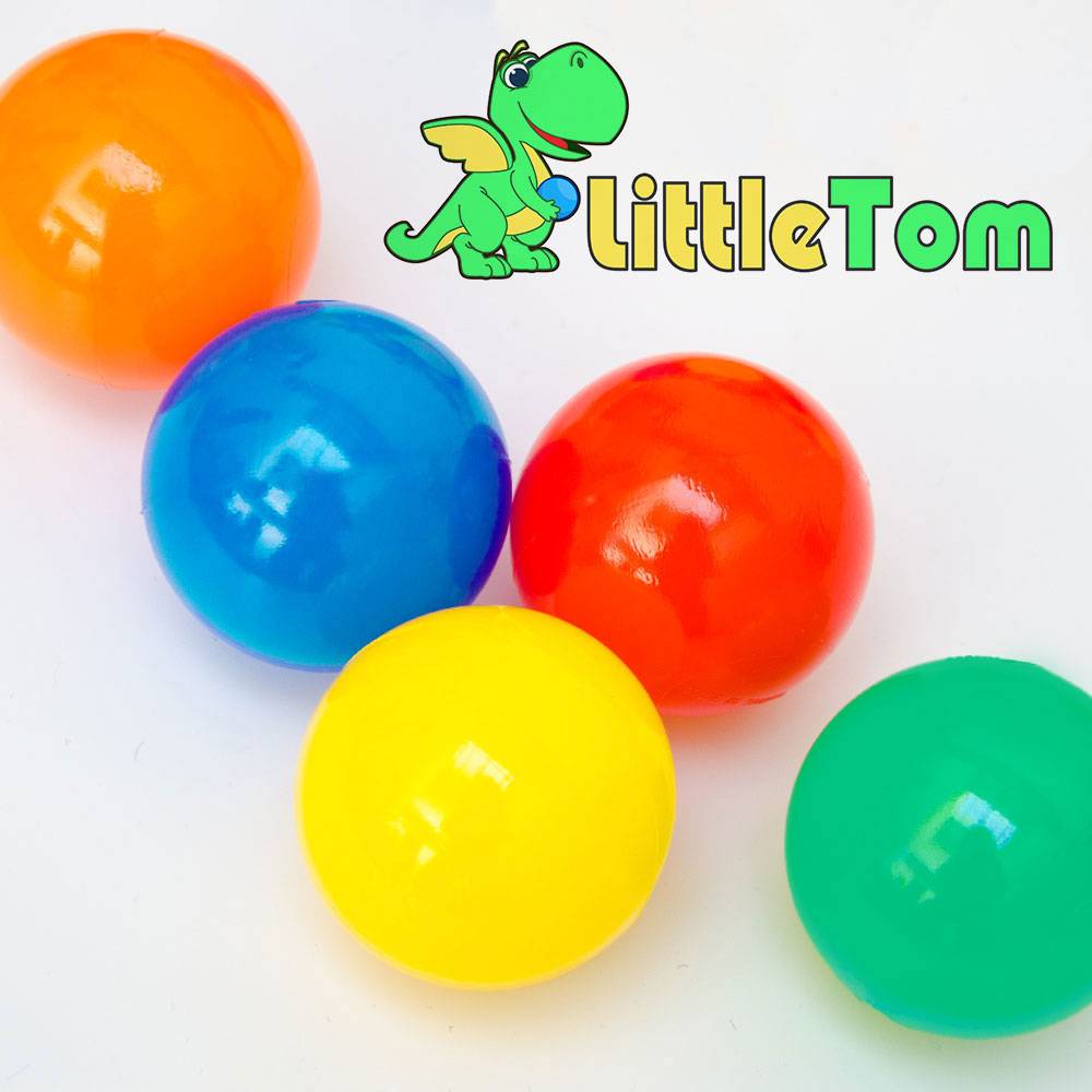 LittleTom 900 bunte Bälle für Bällebad 6cm Babybälle Plastikbälle Baby Spielbälle