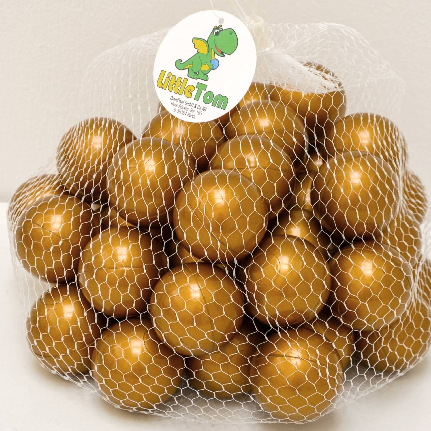 50 Bälle für Bällebad 5,5cm Babybälle Plastikbälle Baby Spielbälle Gold