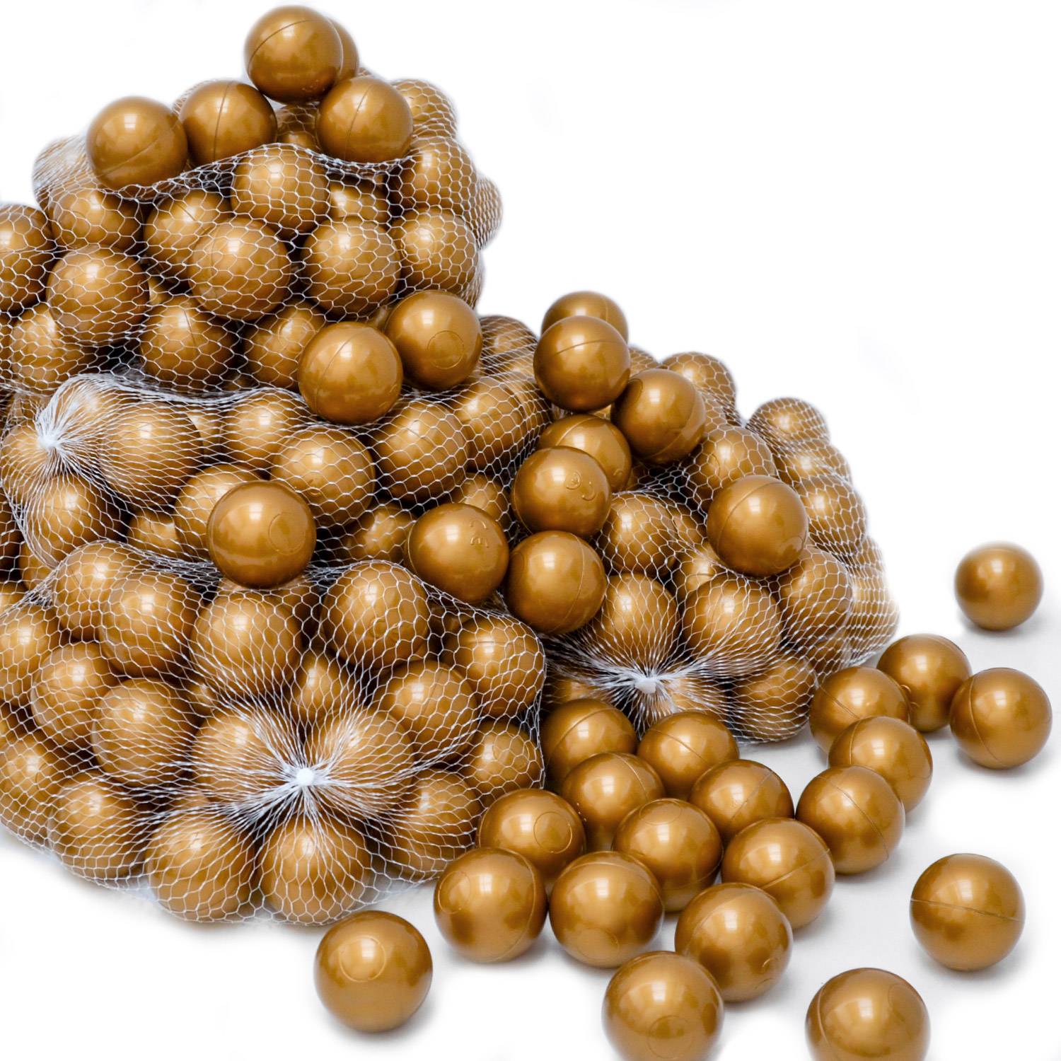 50 Bälle für Bällebad 5,5cm Babybälle Plastikbälle Baby Spielbälle Gold