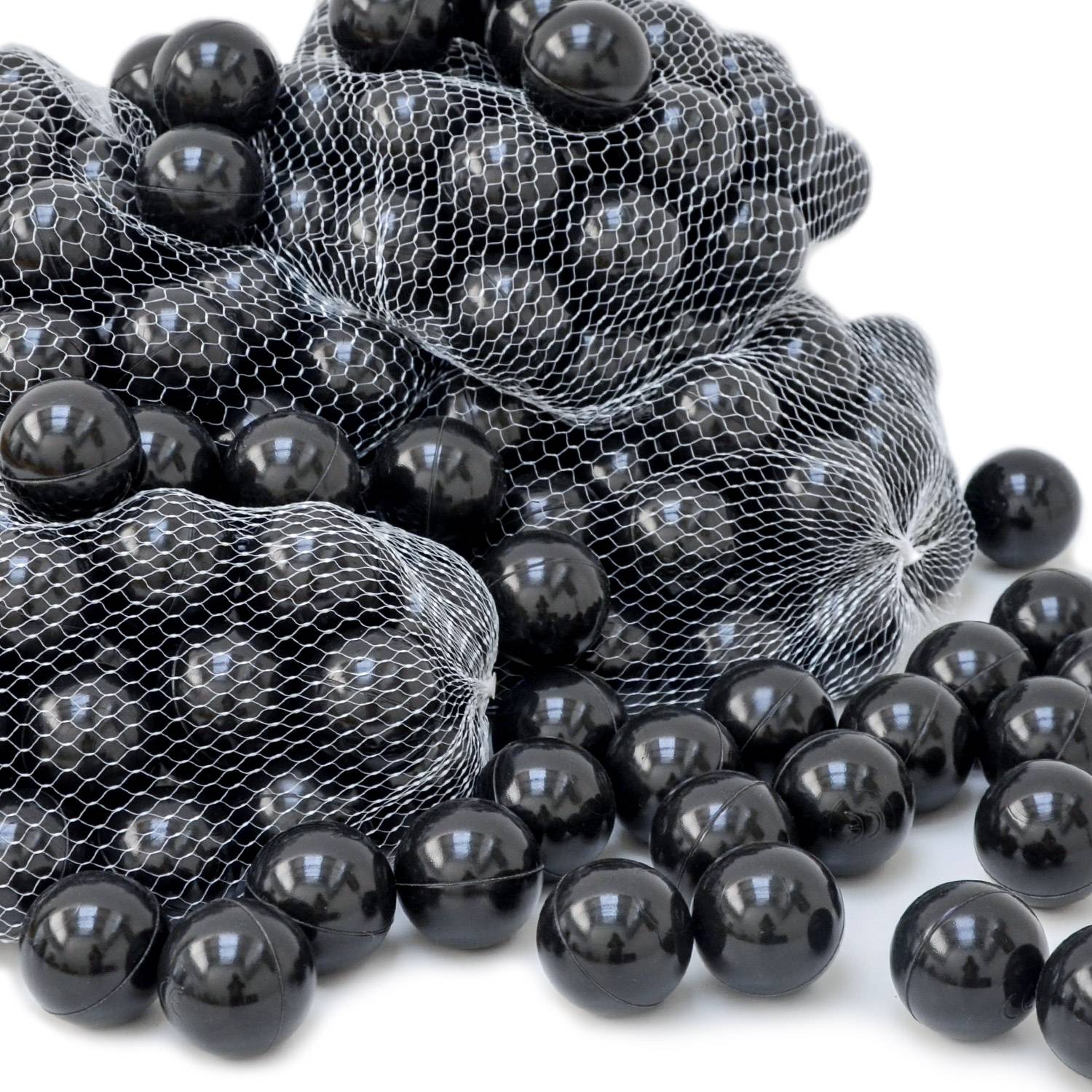 50 Bälle für Bällebad 5,5cm Babybälle Plastikbälle Baby Spielbälle Schwarz
