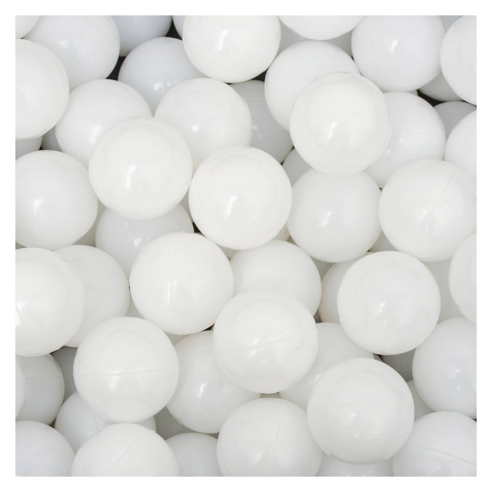 50 Bälle für Bällebad 5,5cm Babybälle Plastikbälle Baby Spielbälle Weiß