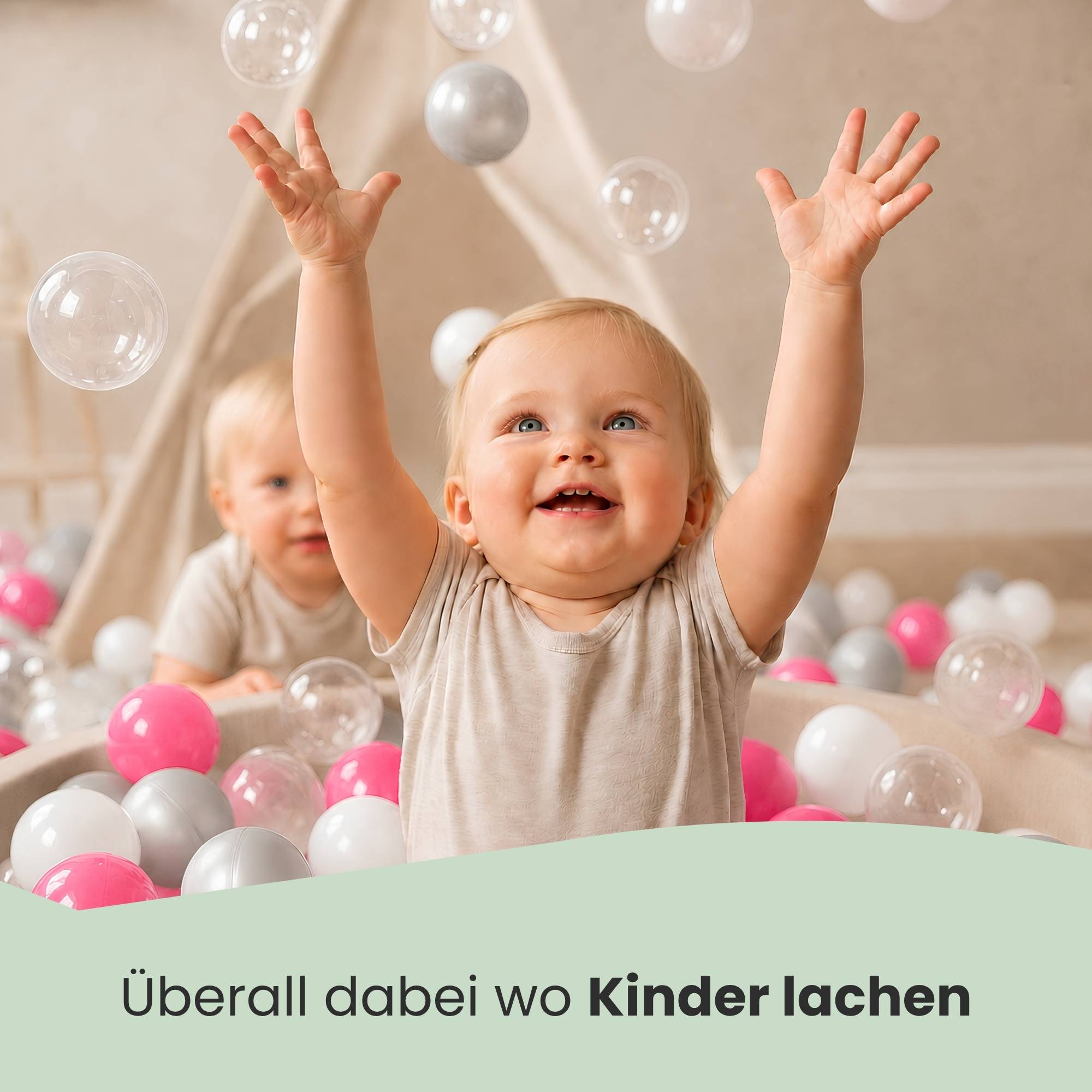 50 Bälle für Bällebad 5,5cm Babybälle Plastikbälle Baby Spielbälle Weiß