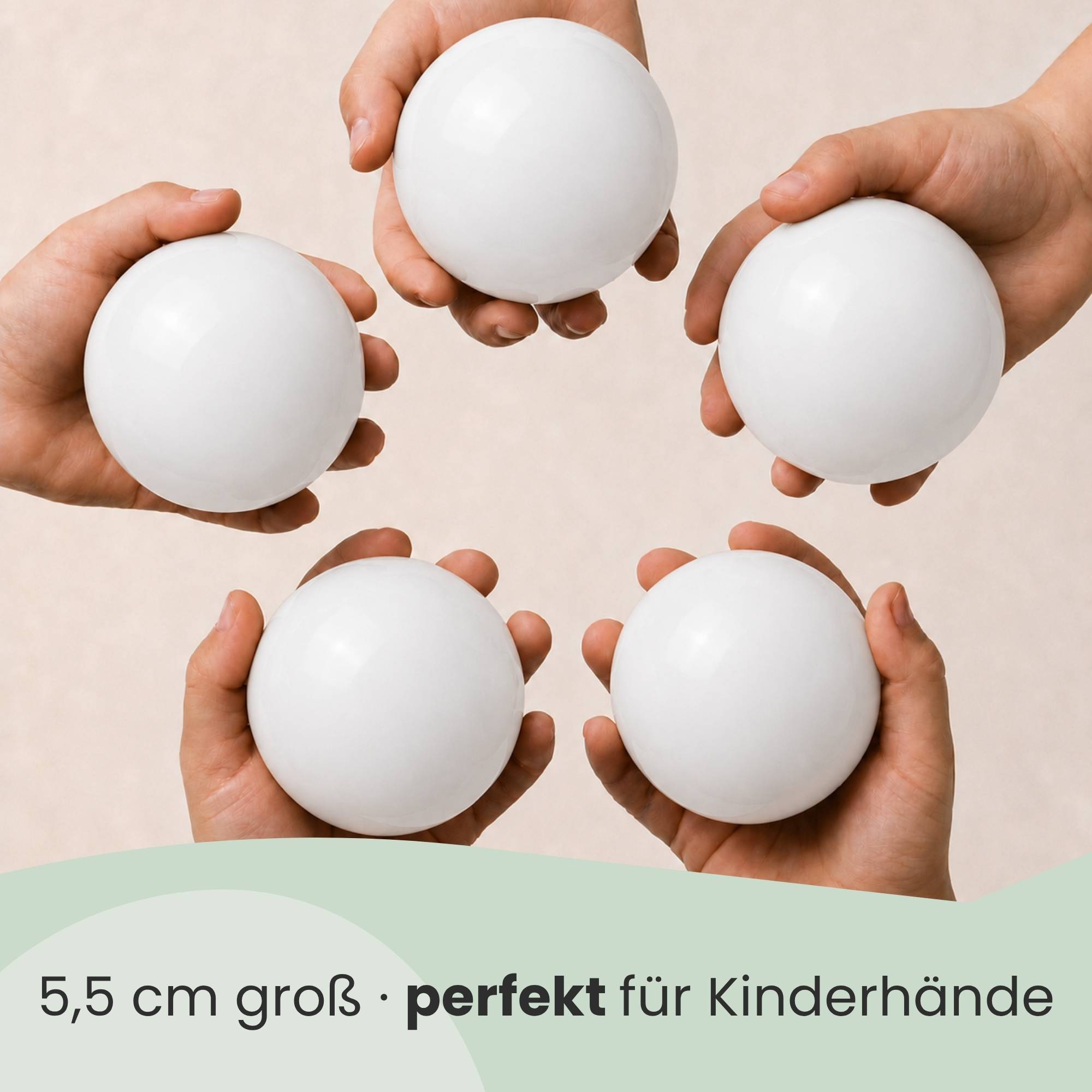 50 Bälle für Bällebad 5,5cm Babybälle Plastikbälle Baby Spielbälle Weiß