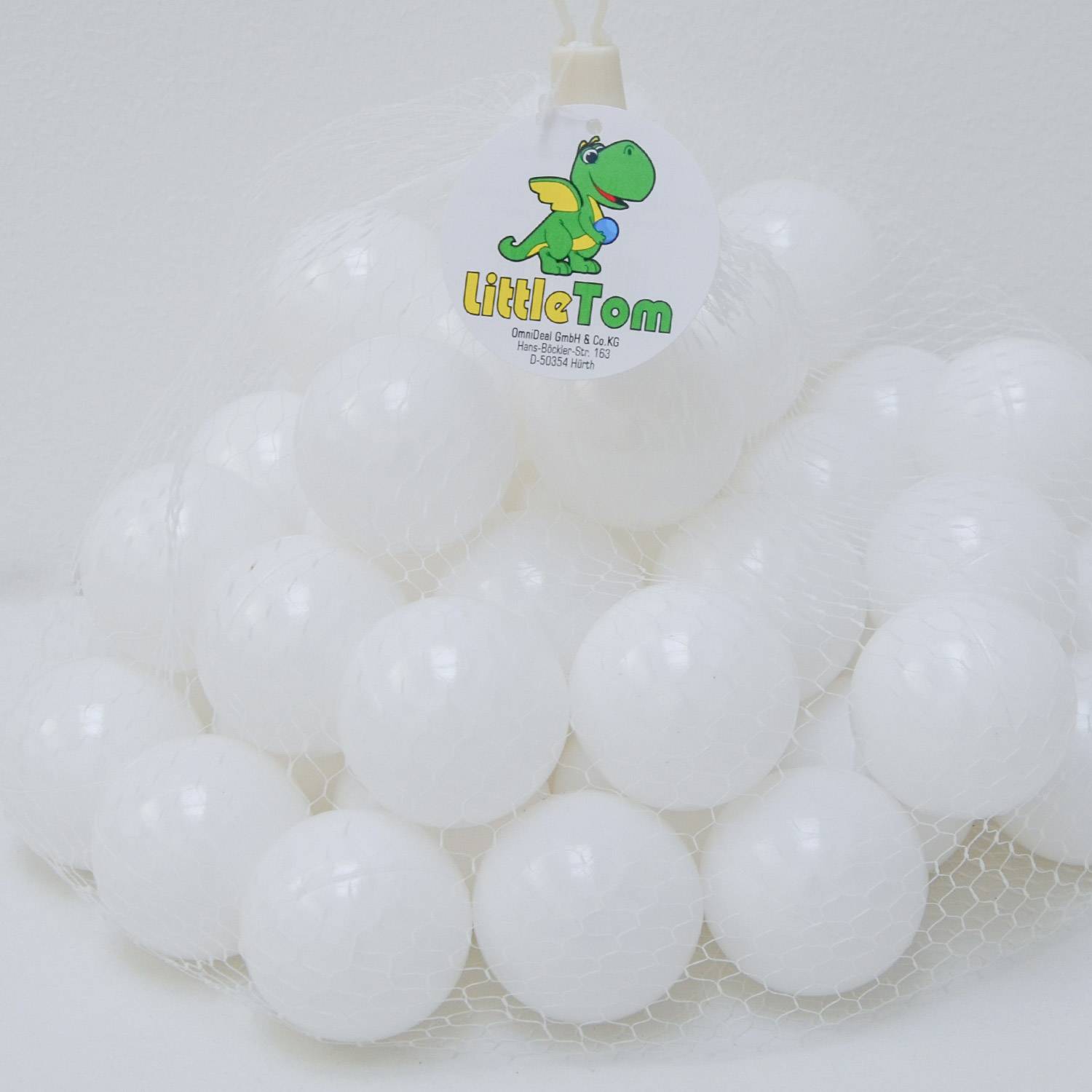 50 Bälle für Bällebad 5,5cm Babybälle Plastikbälle Baby Spielbälle Weiß