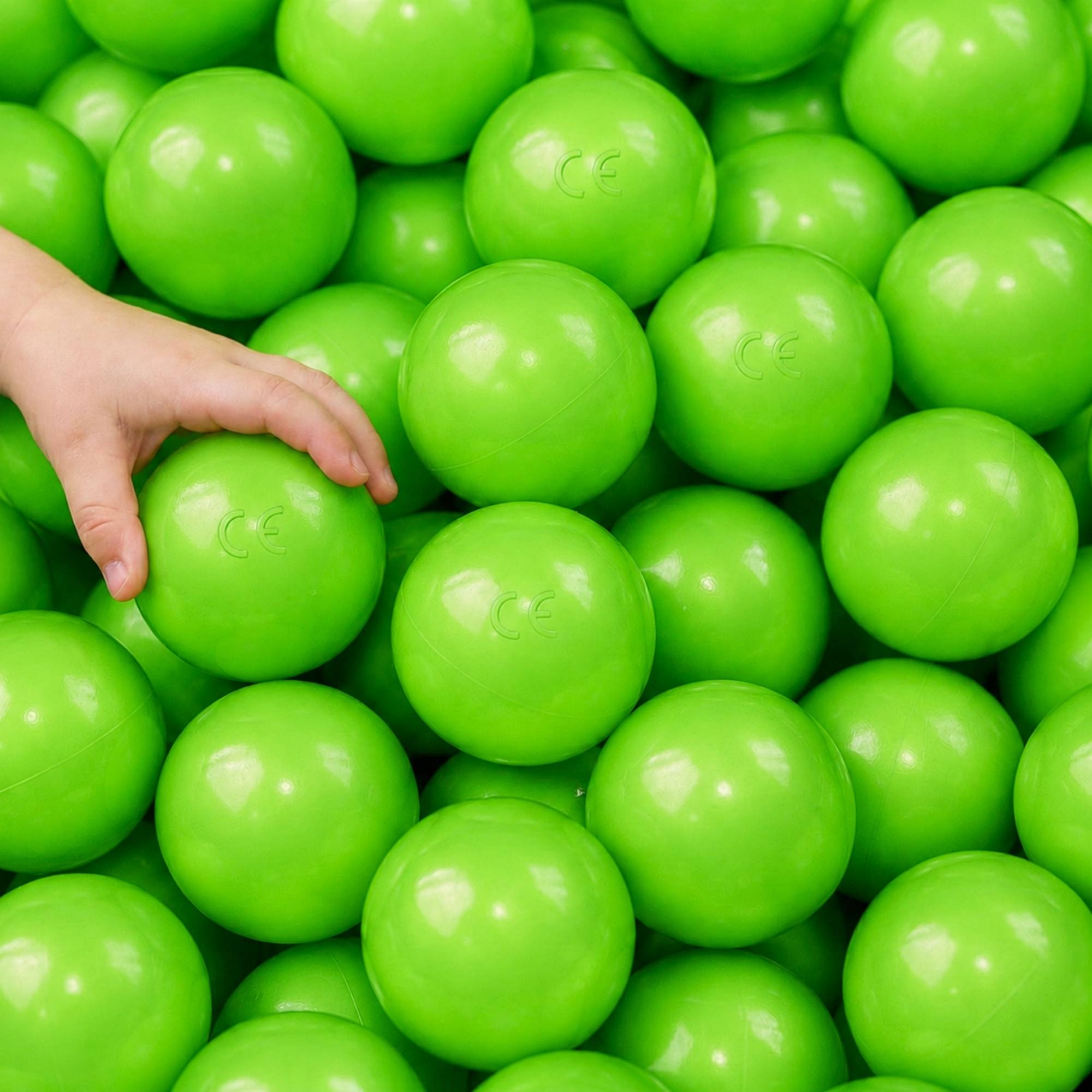 50 Bälle für Bällebad 5,5cm Babybälle Plastikbälle Baby Spielbälle Grün