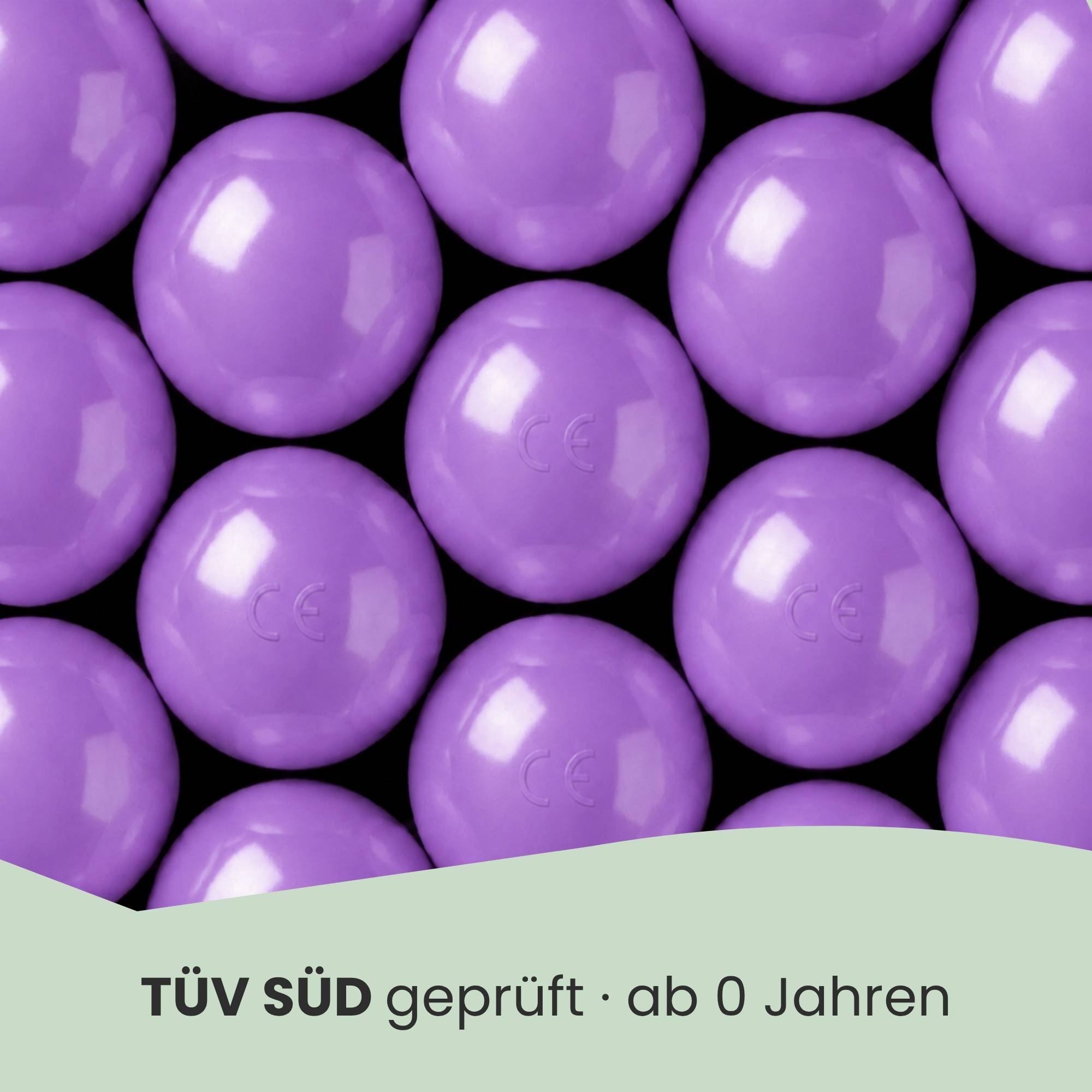 50 Bälle für Bällebad 5,5cm Babybälle Plastikbälle Baby Spielbälle Lila