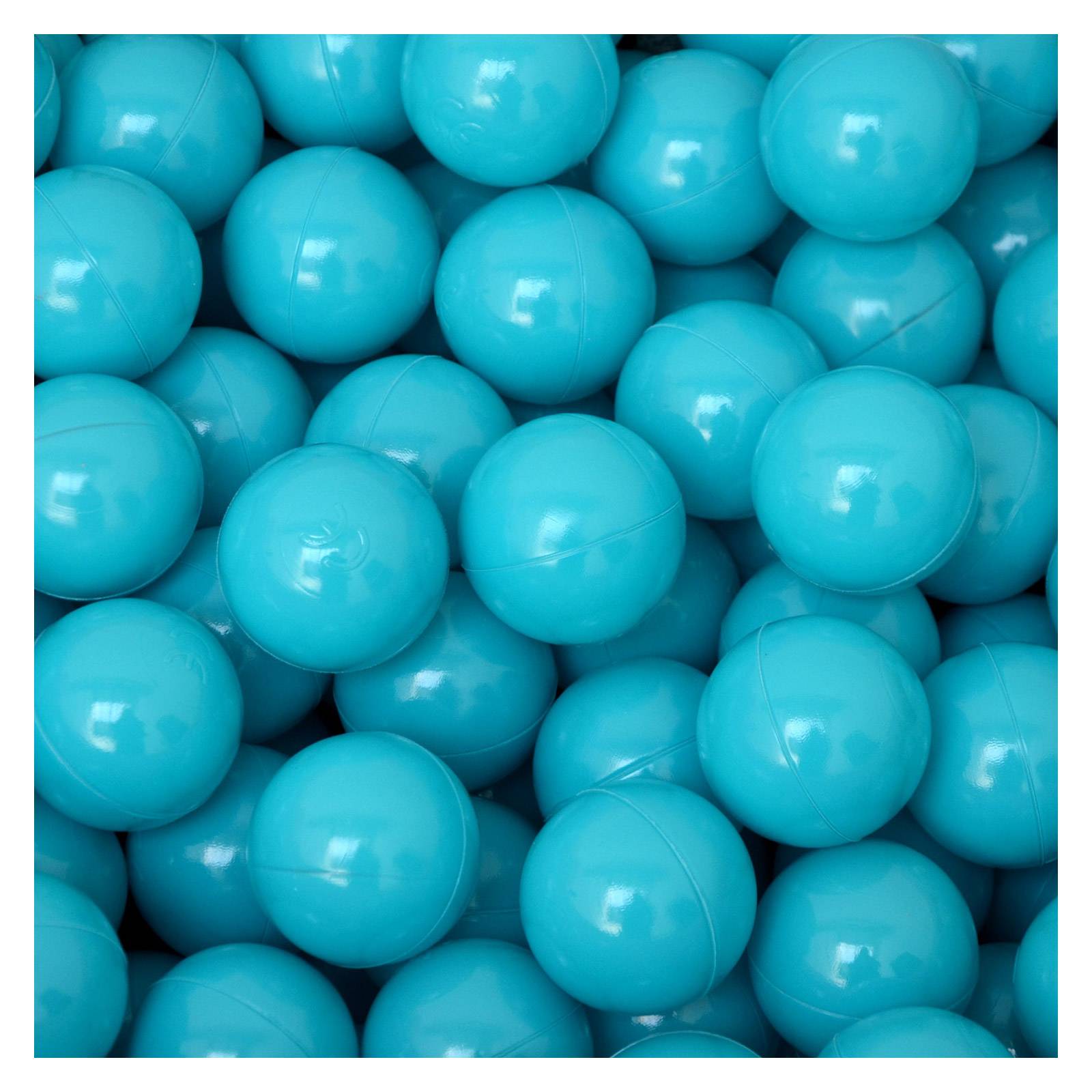 50 Bälle für Bällebad 5,5cm Babybälle Plastikbälle Baby Spielbälle Türkis