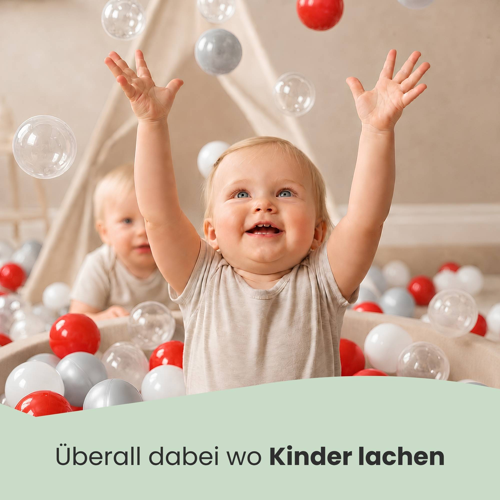 50 Bälle für Bällebad 5,5cm Babybälle Plastikbälle Baby Spielbälle Rot