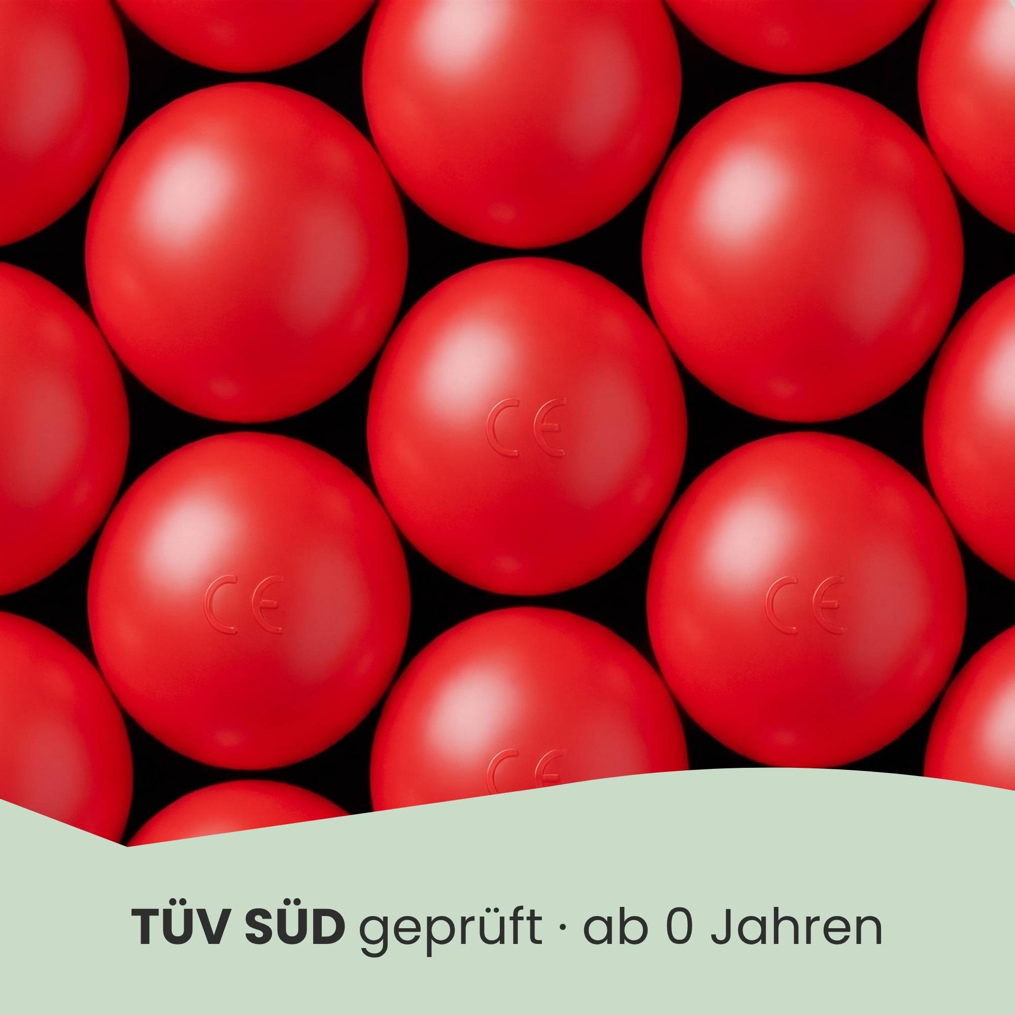 50 Bälle für Bällebad 5,5cm Babybälle Plastikbälle Baby Spielbälle Rot