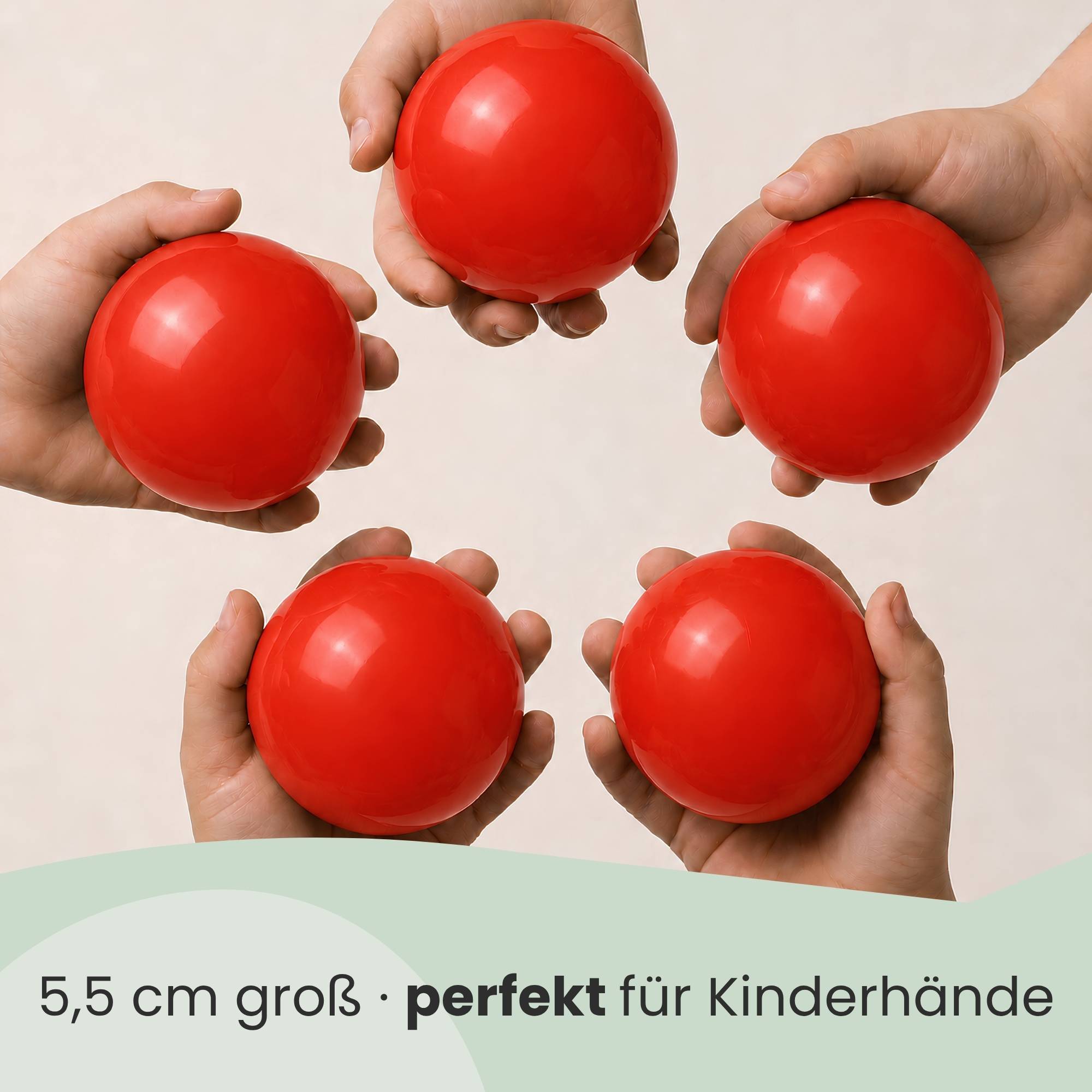 50 Bälle für Bällebad 5,5cm Babybälle Plastikbälle Baby Spielbälle Rot