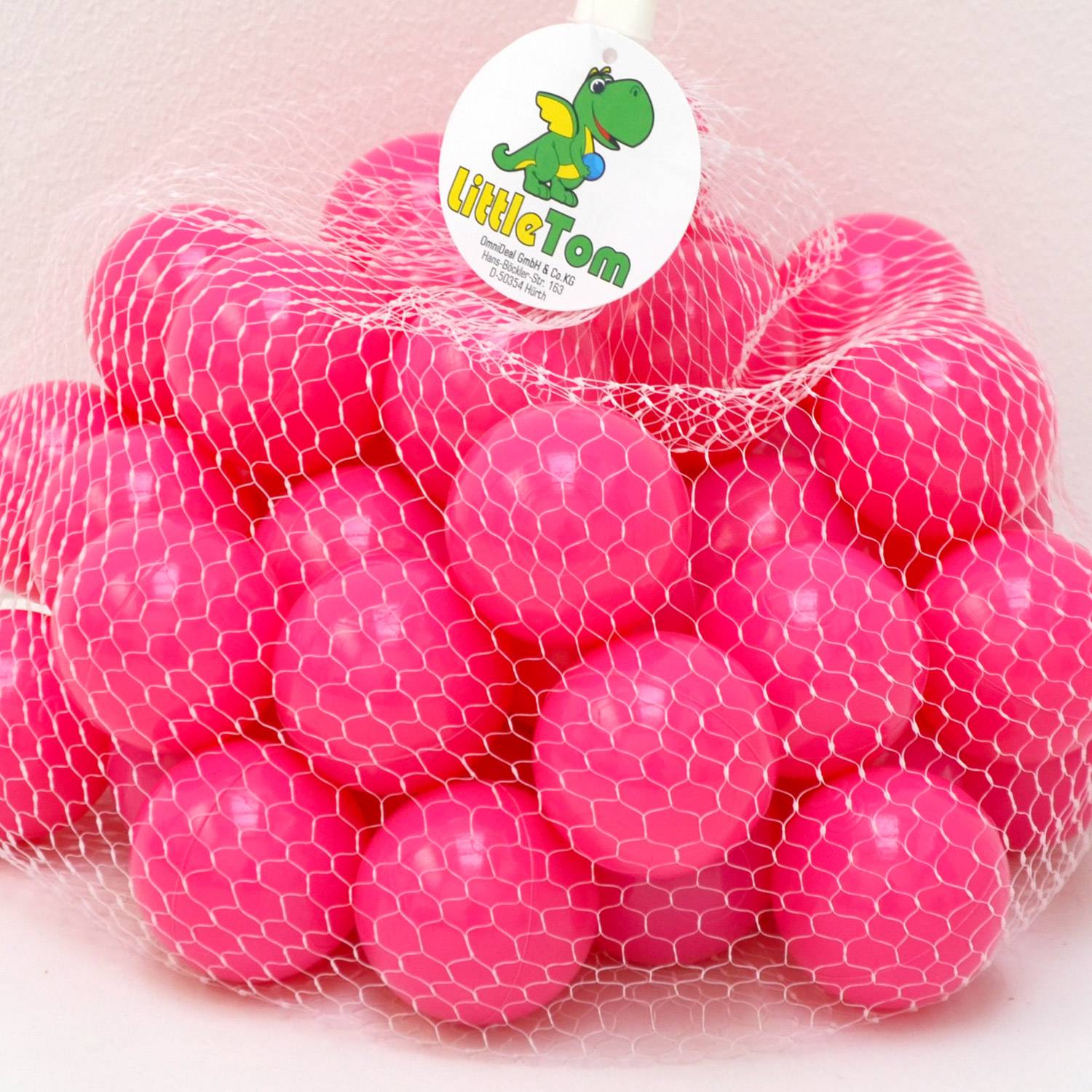 50 Bälle für Bällebad 5,5cm Babybälle Plastikbälle Baby Spielbälle Pink