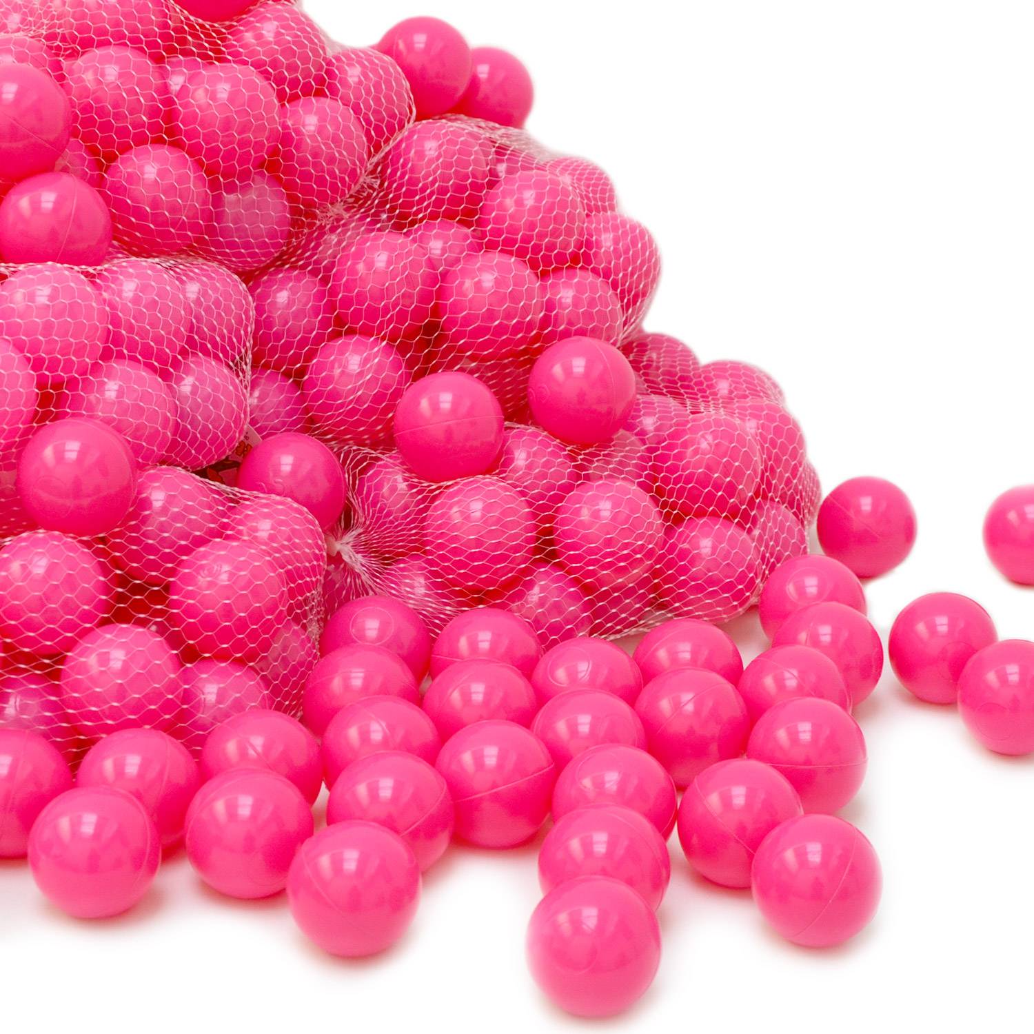 50 Bälle für Bällebad 5,5cm Babybälle Plastikbälle Baby Spielbälle Pink
