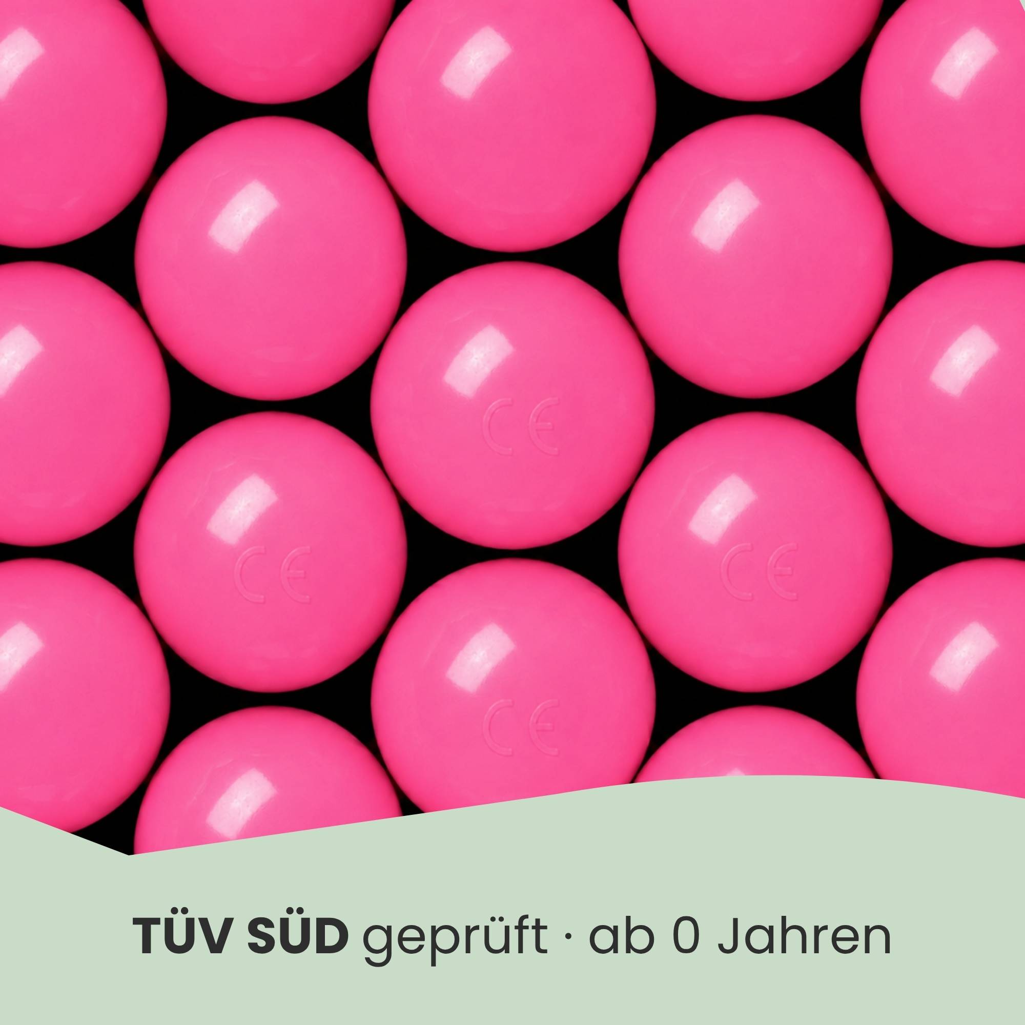 50 Bälle für Bällebad 5,5cm Babybälle Plastikbälle Baby Spielbälle Pink