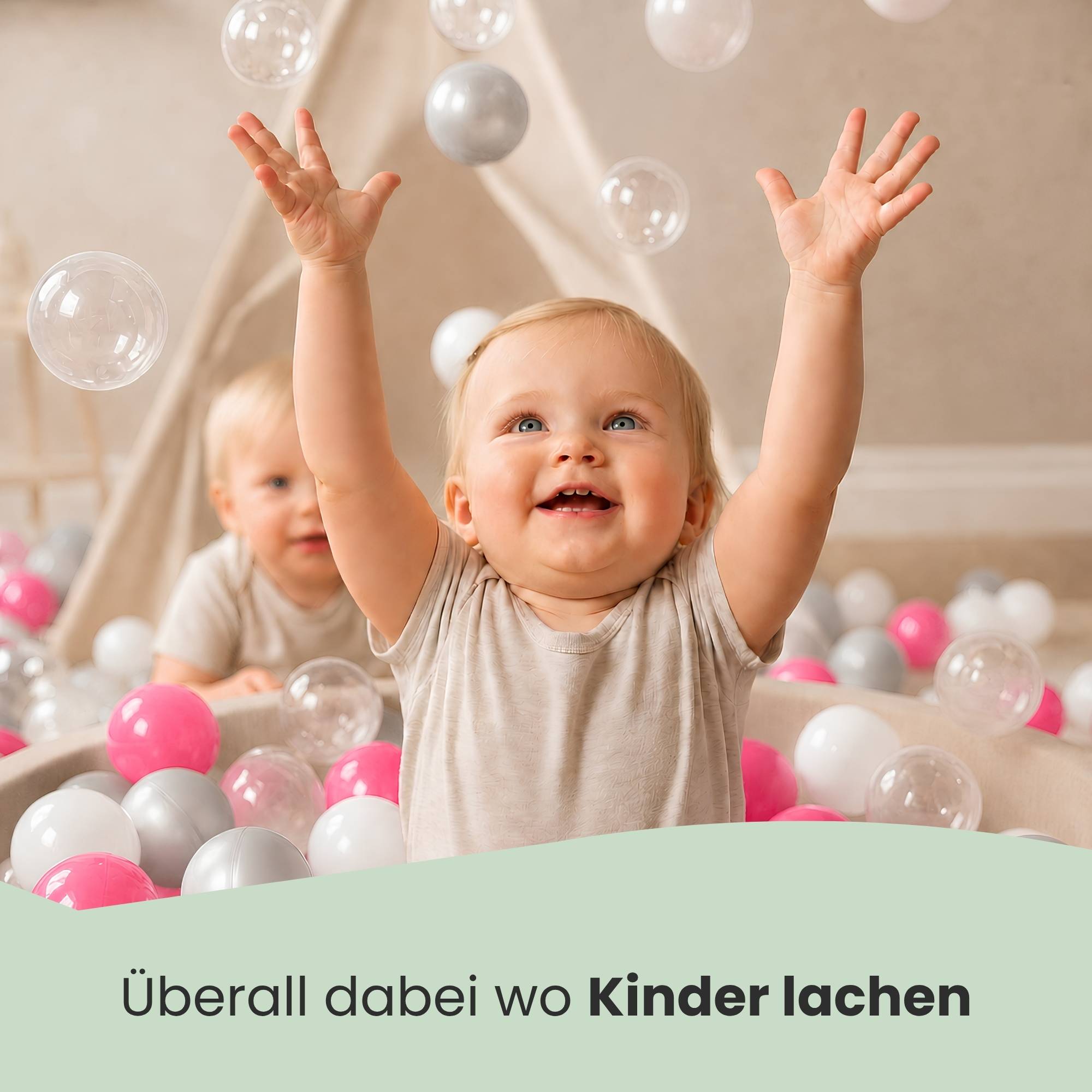 50 Bälle für Bällebad 5,5cm Babybälle Plastikbälle Baby Spielbälle Pink