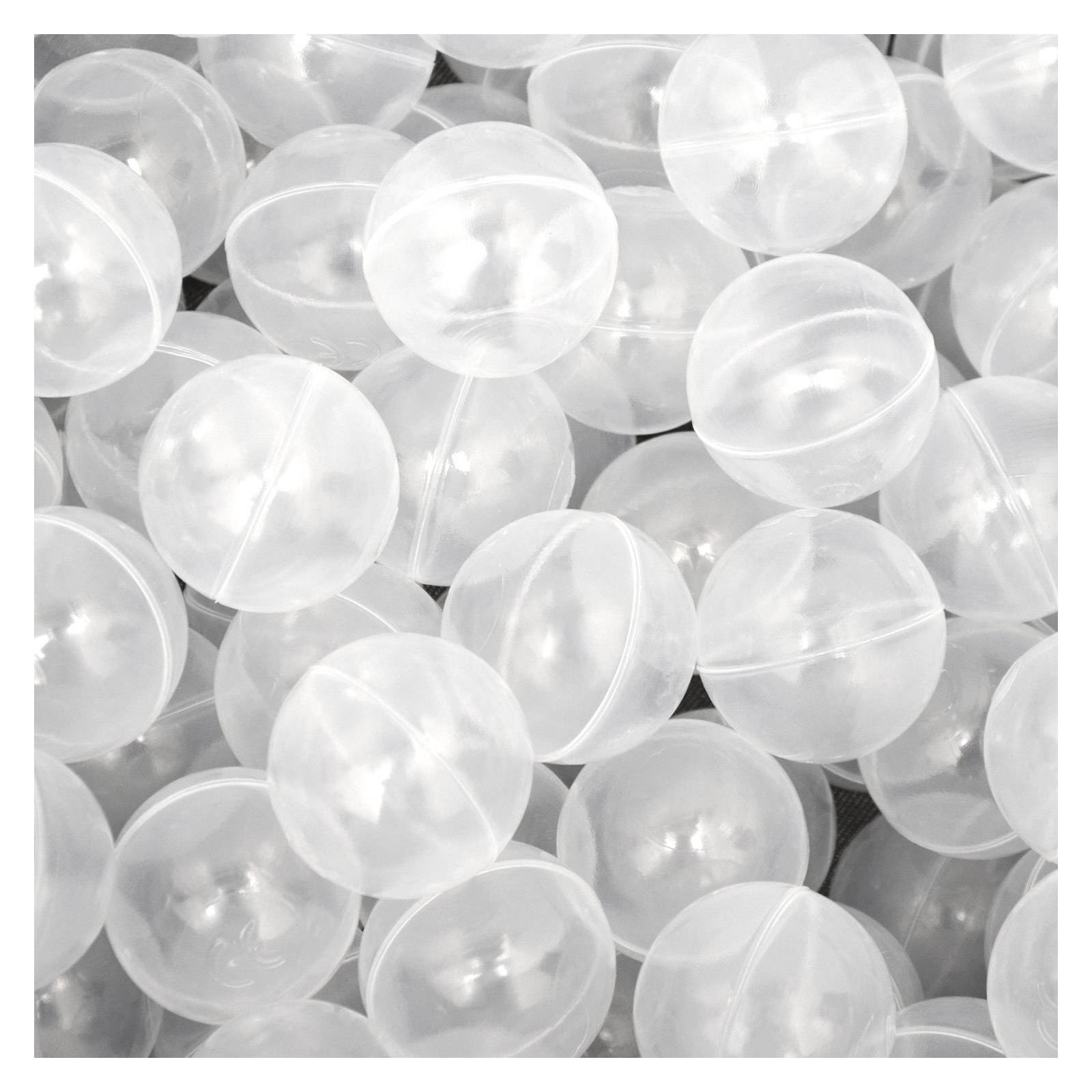 50 Bälle für Bällebad 5,5cm Babybälle Plastikbälle Baby Spielbälle Transparent