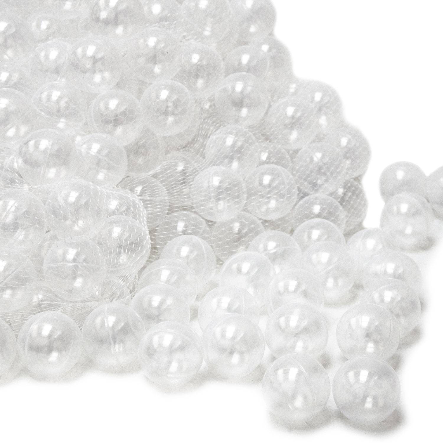 50 Bälle für Bällebad 5,5cm Babybälle Plastikbälle Baby Spielbälle Transparent