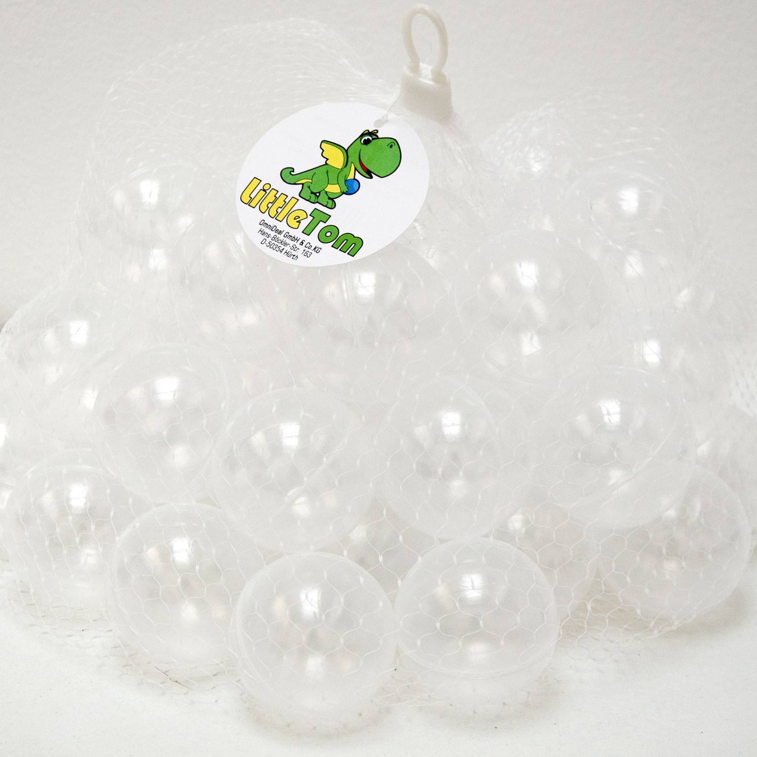 50 Bälle für Bällebad 5,5cm Babybälle Plastikbälle Baby Spielbälle Transparent