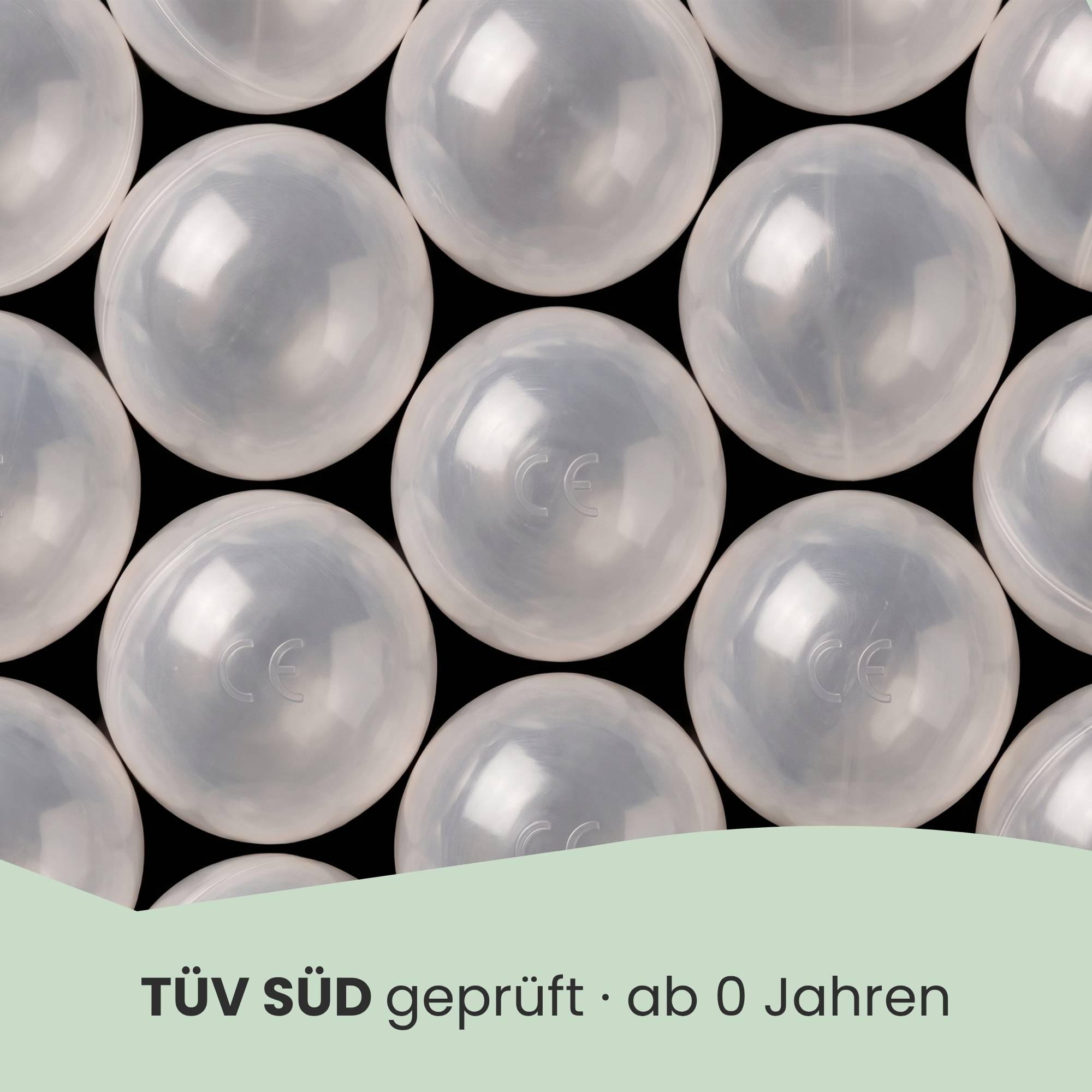 50 Bälle für Bällebad 5,5cm Babybälle Plastikbälle Baby Spielbälle Transparent