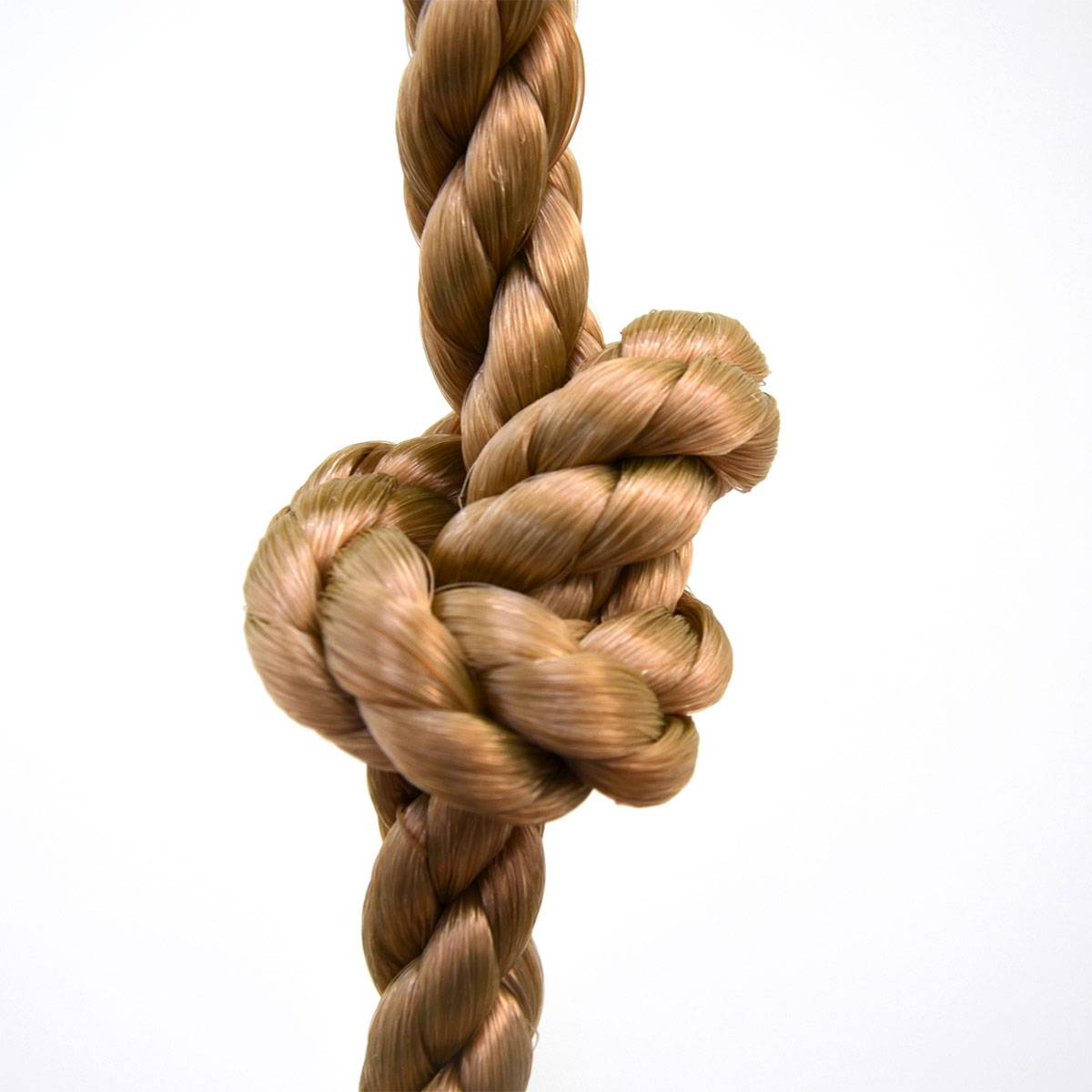 Kinder Kletterseil 195 x 2,5 cm Outdoor Kletter-Tau Knoten-Seil Natur