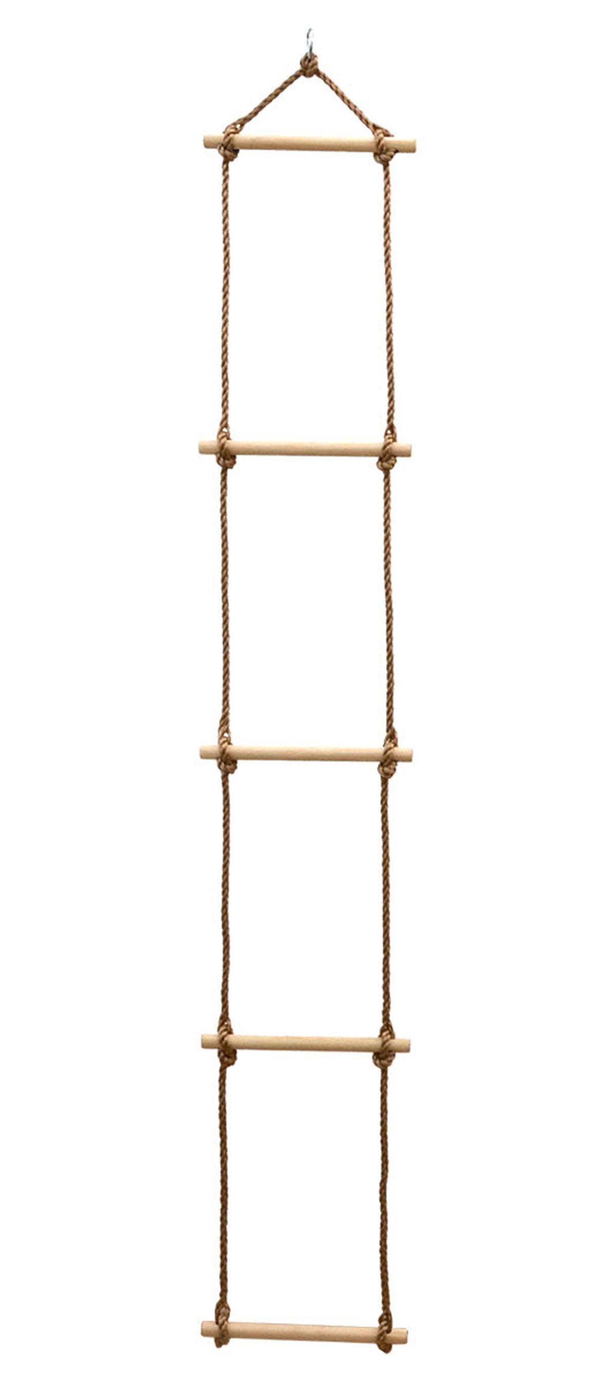 Kinder Strickleiter 188x30 Outdoor Kinderleiter Kletterleiter Hängeleiter Natur