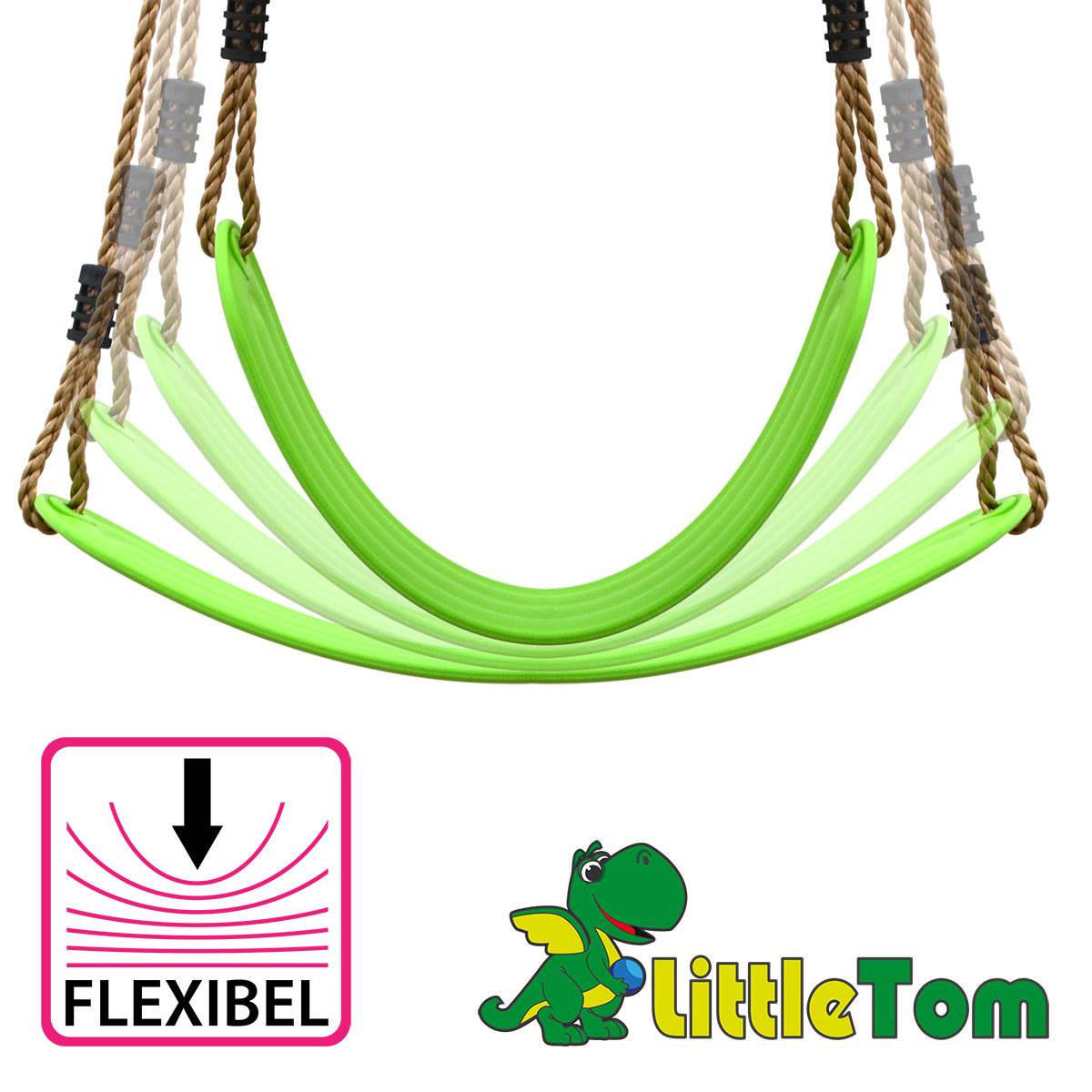 Elastische Brettschaukel 67x14cm Kinderschaukel Schaukel-Brett Schaukelsitz Grün