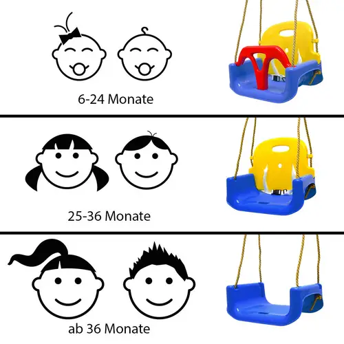 3-in-1 Kinderschaukel Baby Garten Schaukel 40x43x33cm Indoor Outdoor 3-in-1 Kinderschaukel Baby Garten Schaukel 40x43x33cm Indoor Outdoor