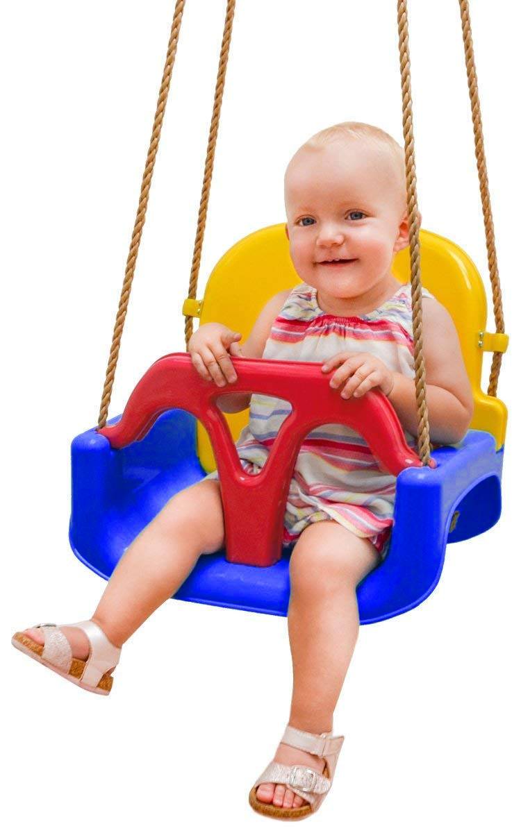 3-in-1 Kinderschaukel Baby Garten Schaukel 40x43x33cm Indoor Outdoor