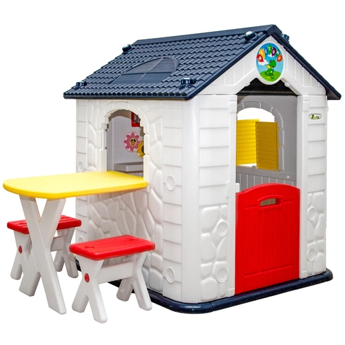 Kinder Spielhaus ab 1 - Garten Kinderhaus mit Tisch - Kinderspielhaus Kunststoff Kinder Spielhaus ab 1 - Garten Kinderhaus mit Tisch - Kinderspielhaus Kunststoff